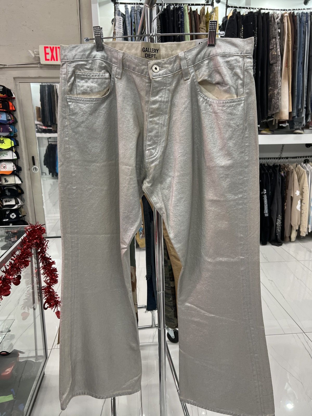 Gallery Dept. Gallery Dept Logan Galactic Boot-Cut Pants Silver Size US 36 / EU 52 - 1 Thumbnail