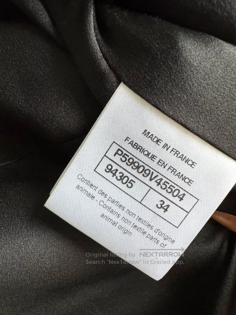 Chanel Chanel 18K Forest Series Black Silk Tweed Coat Size XXS / US 00 / IT 34 - 6 Thumbnail