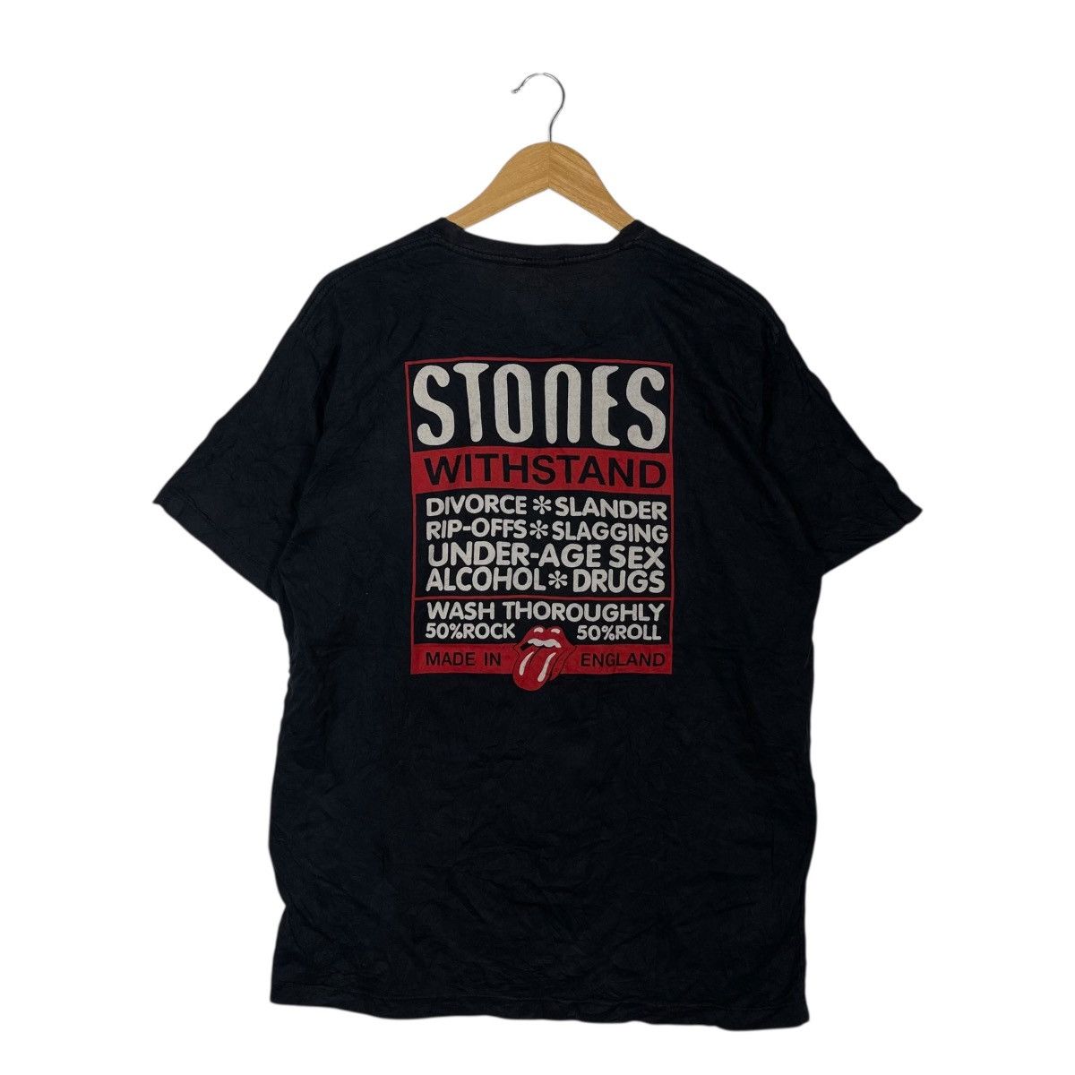 The Rolling Stones Rolling Stones Tongue Logo Band T-Shirt Black Graphic Tee Size US L / EU 52-54 / 3 - 4 Thumbnail
