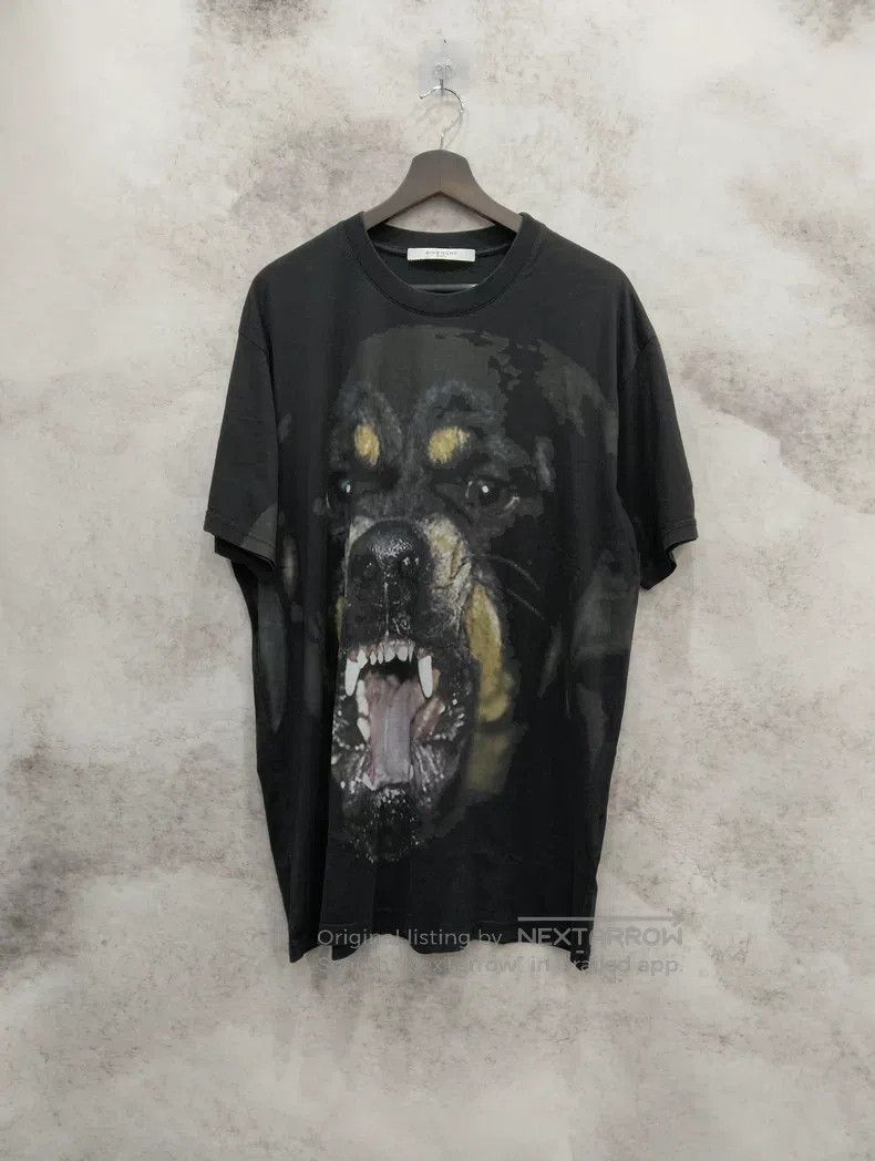 Givenchy Black Dog Head Short Sleeve T-Shirt