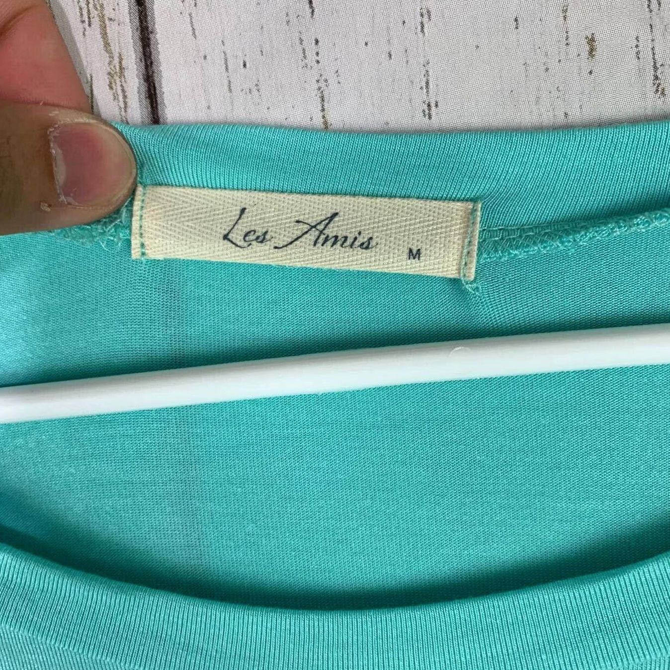AQUA Les Amis Malibu California Aqua T-Shirt Women Medium Surf Beach Logo Shirt Size M / US 6-8 / IT 42-44 - 2 Thumbnail