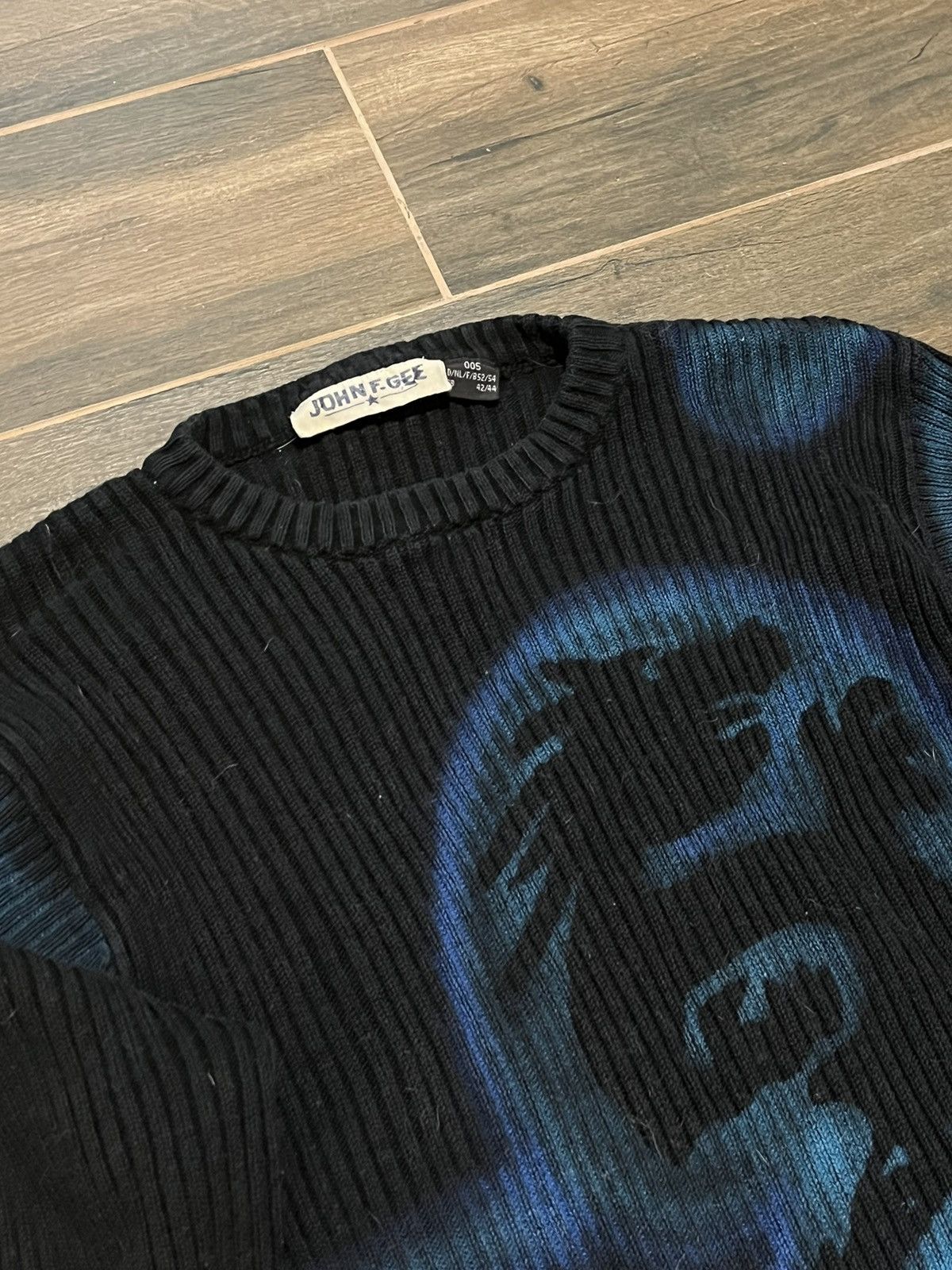 Japanese Brand × Vintage Vintage Y2k AvantGarde Tribal Dragon Sweater Rare Streetwear Size US L / EU 52-54 / 3 - 2 Thumbnail