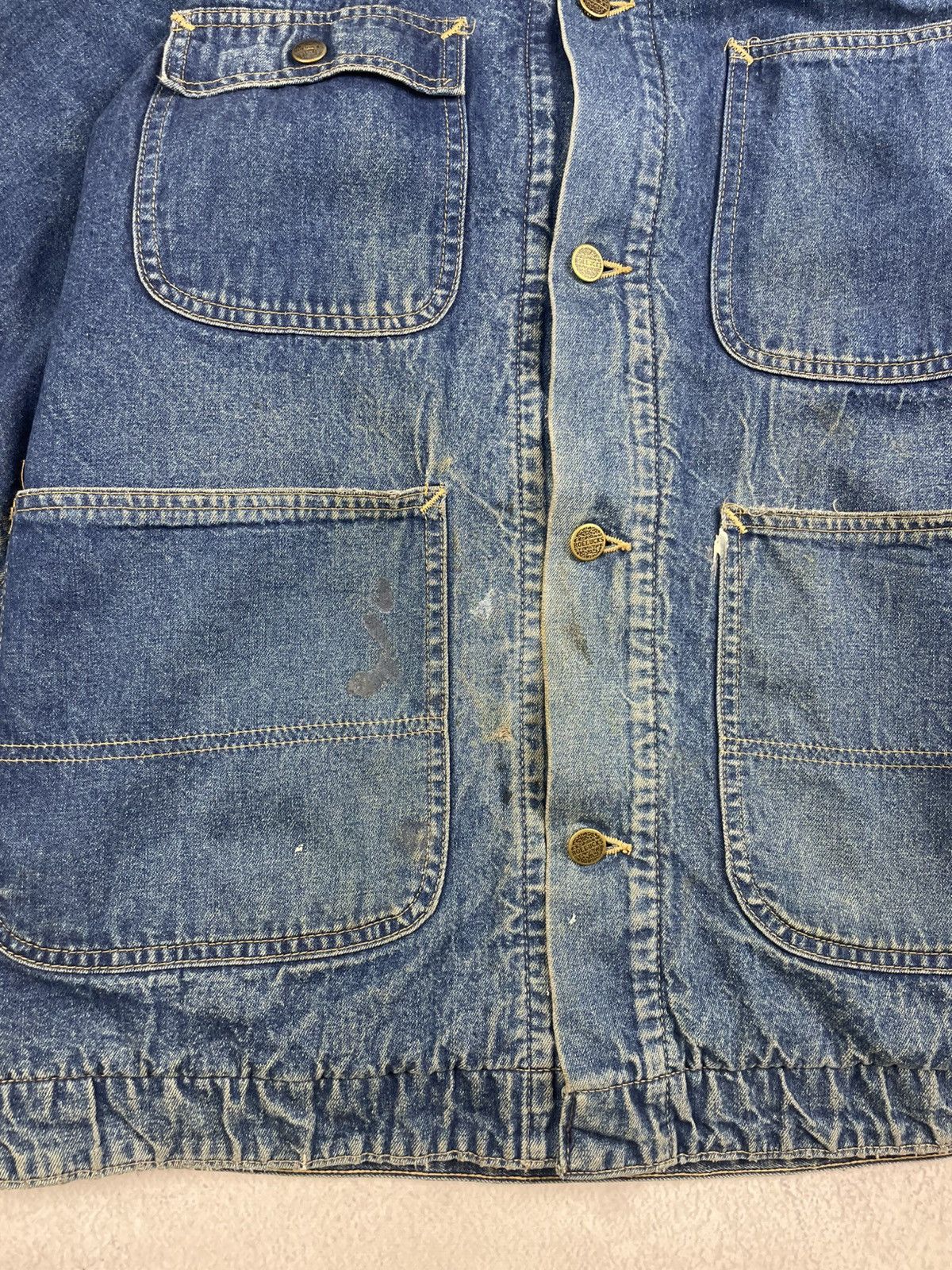 Sears Vintage 70s 80s Roebucks Denim Chore Jacket USA Corduroy Size US L / EU 52-54 / 3 - 5 Thumbnail