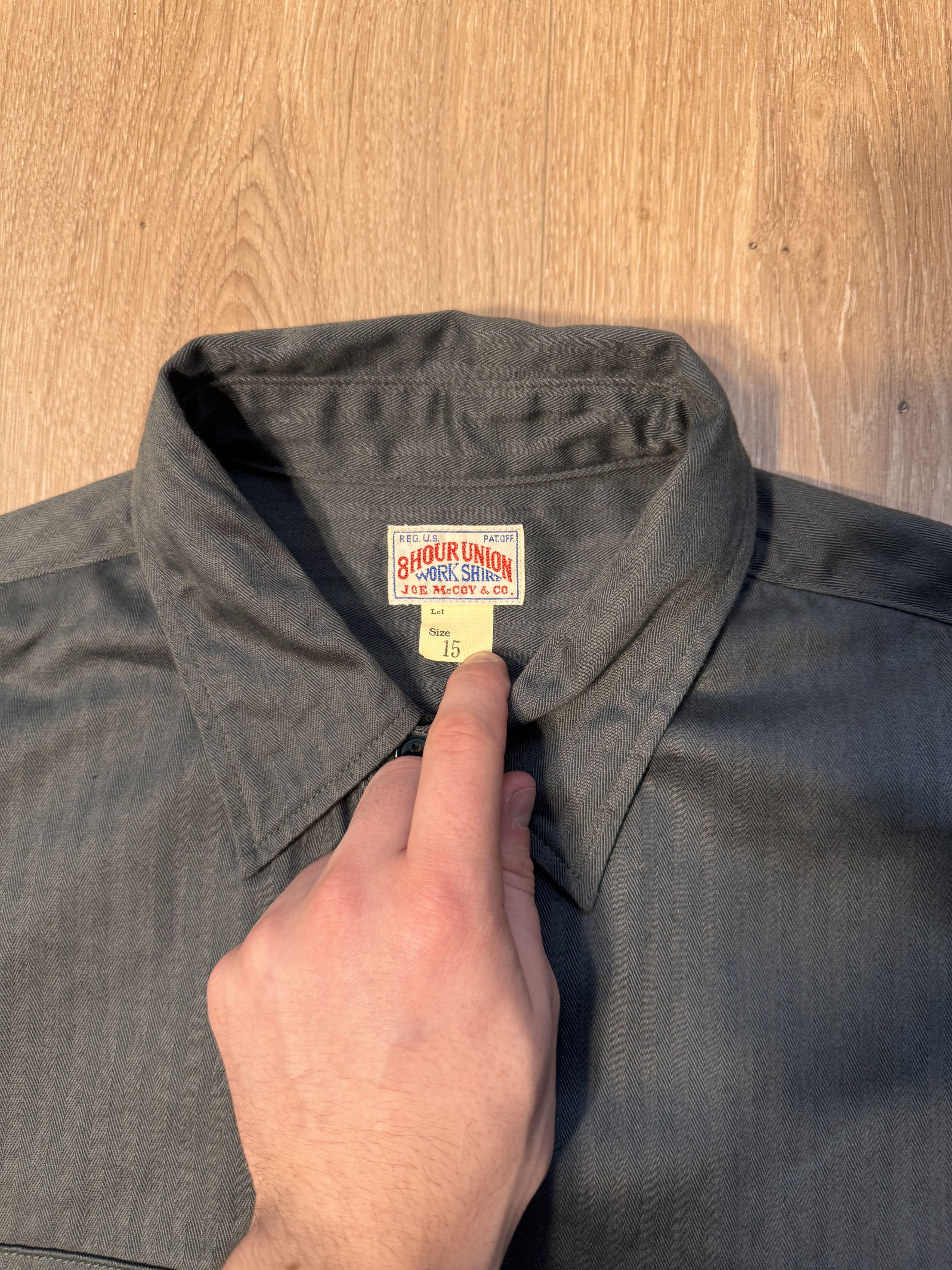 The Real McCoy's The Real McCoy's 8HU Green Work Shirt 15 Size US M / EU 48-50 / 2 - 2 Thumbnail
