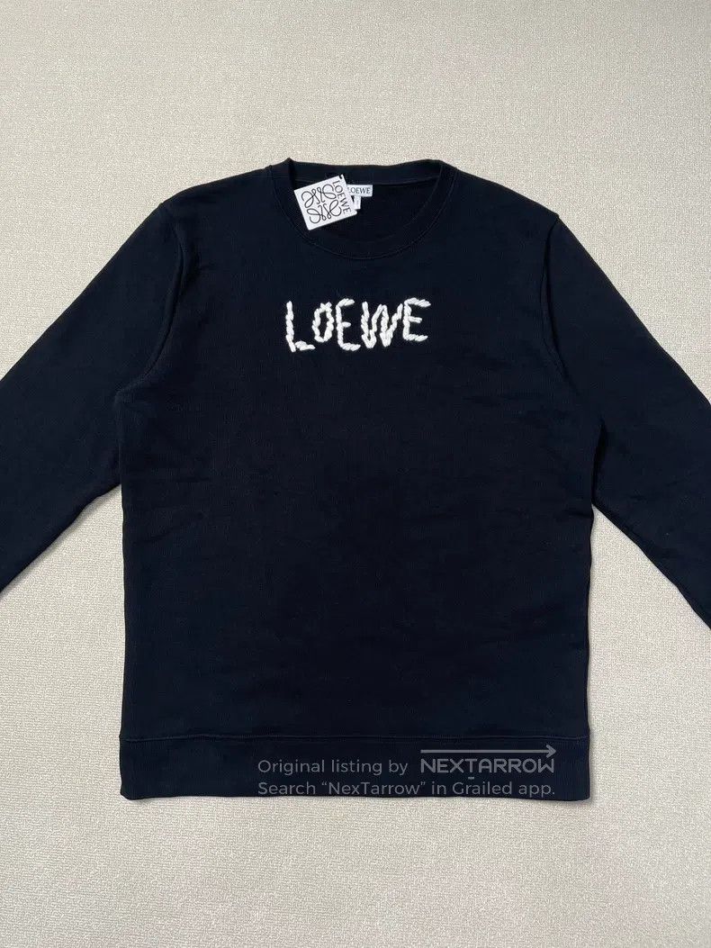 Loewe Loewe Solid color embroidered long sleeve hoodie Size L / US 10 / IT 46 - 1 Thumbnail