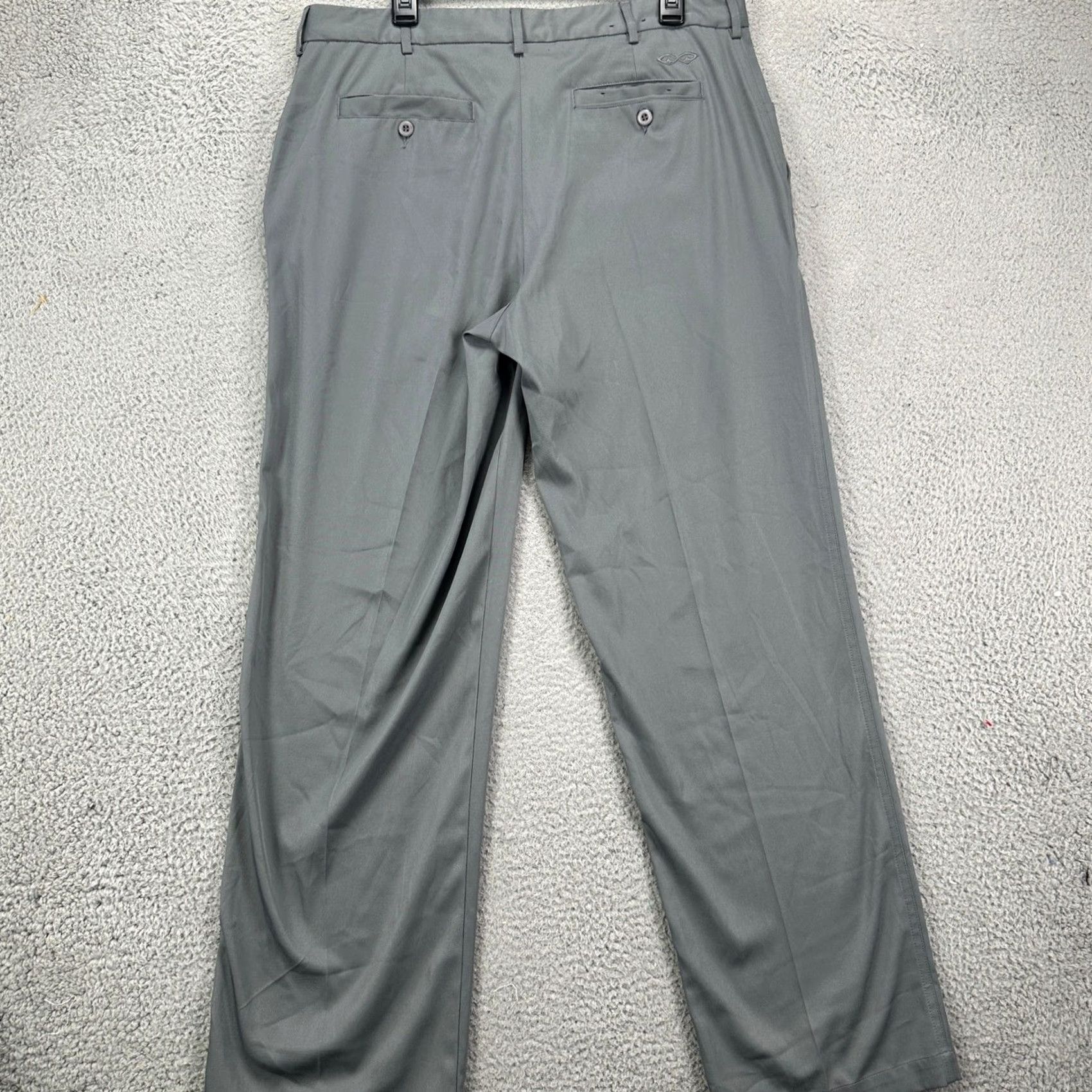 Vintage Snake Eyes Mens Chino Golf Pants 34X32 Gray Flat Front Performance Tech Stretch Pants Men Regular Inseam 32 Size US 34 / EU 50 - 2 Thumbnail