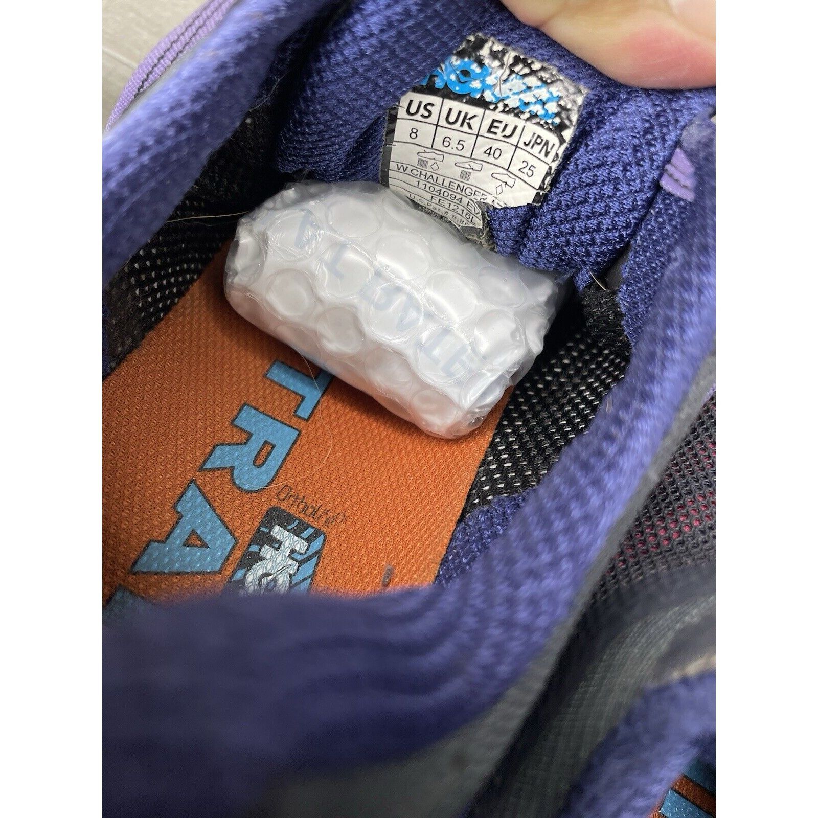 Hoka Hoka One One Challenger ATR 5 Purple Mesh Gym Running Shoes Size US 8 / IT 38 - 8 Thumbnail