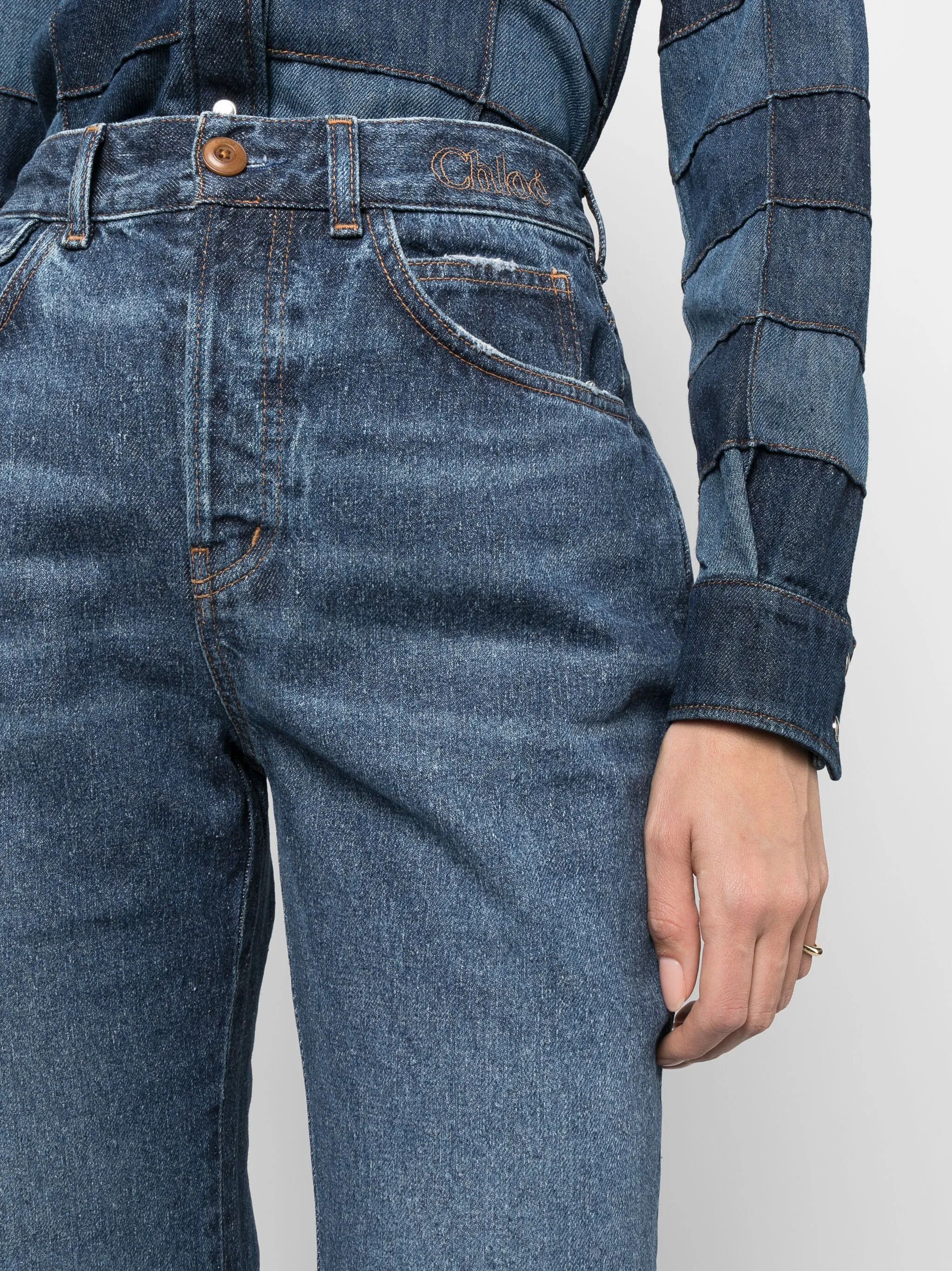 Chloe o1y0825 Denim Pant in Blue Size 27" / US 4 / IT 40 - 2 Thumbnail