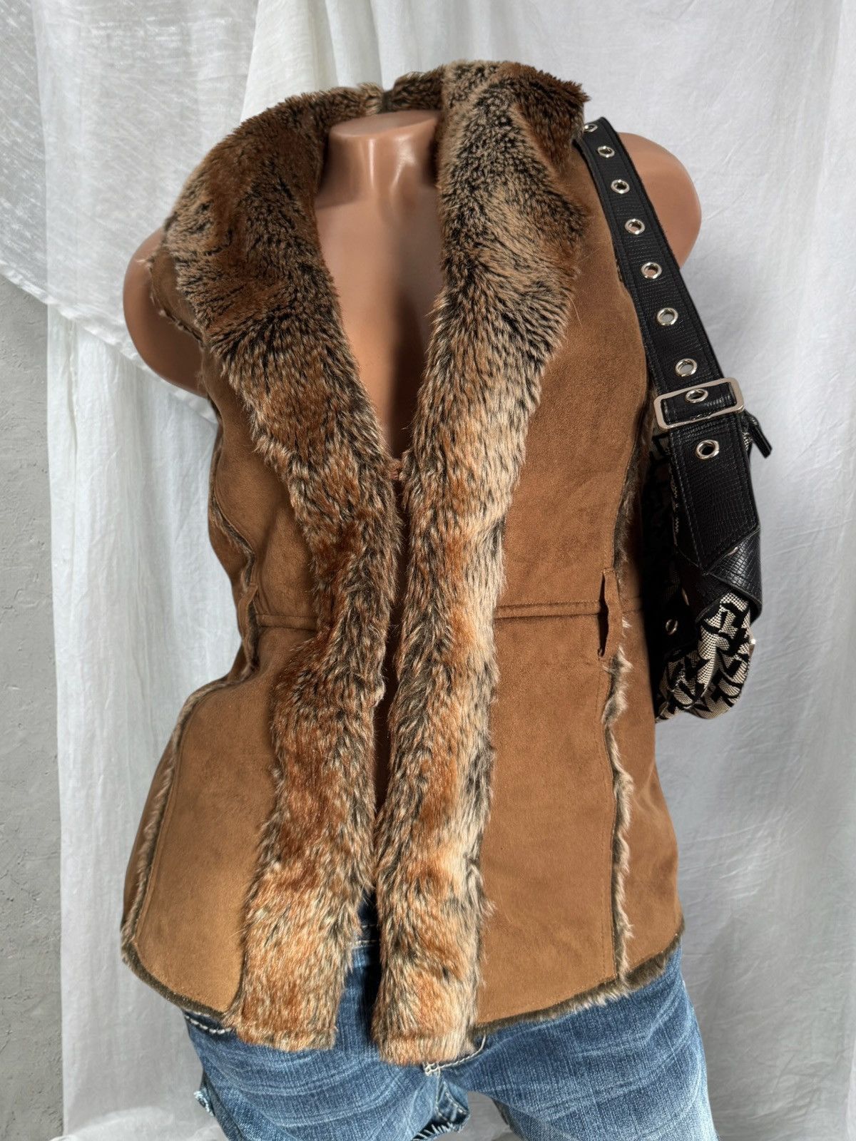 Hysteric Glamour Amazing Y2K 2000’s Aesthetic Faux Fur Vintage Vest Jacket Size S / US 4 / IT 40 - 1 Thumbnail