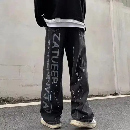 Japanese Brand × Jean Bandana Patchwork Straight Leg Baggy Jeans Size US 30 / EU 46 - 4 Thumbnail