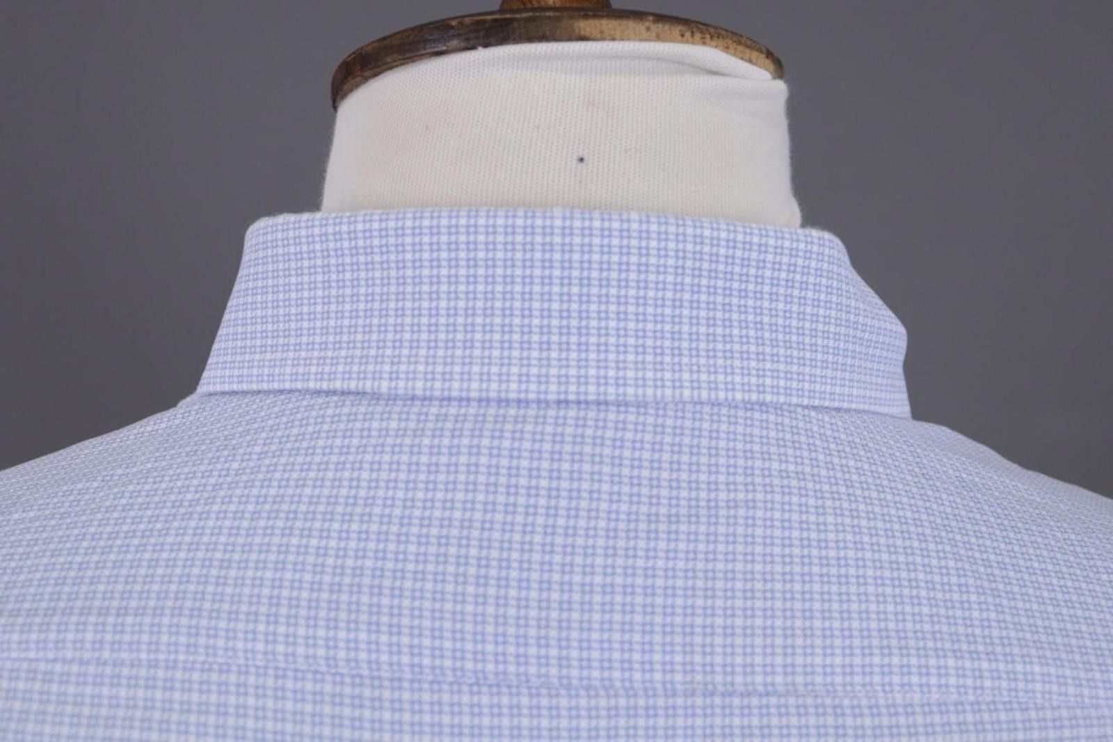 Designer Boggi Milano Tailored Fit Blue Down Shirt Size 43 / 17 Size US M / EU 48-50 / 2 - 11 Thumbnail