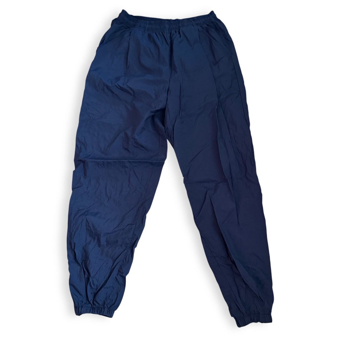 Nike VTG 90s Nike Navy Blue Nylon Windbreaker Joggers Zip Ankle Size US 32 / EU 48 - 1 Thumbnail