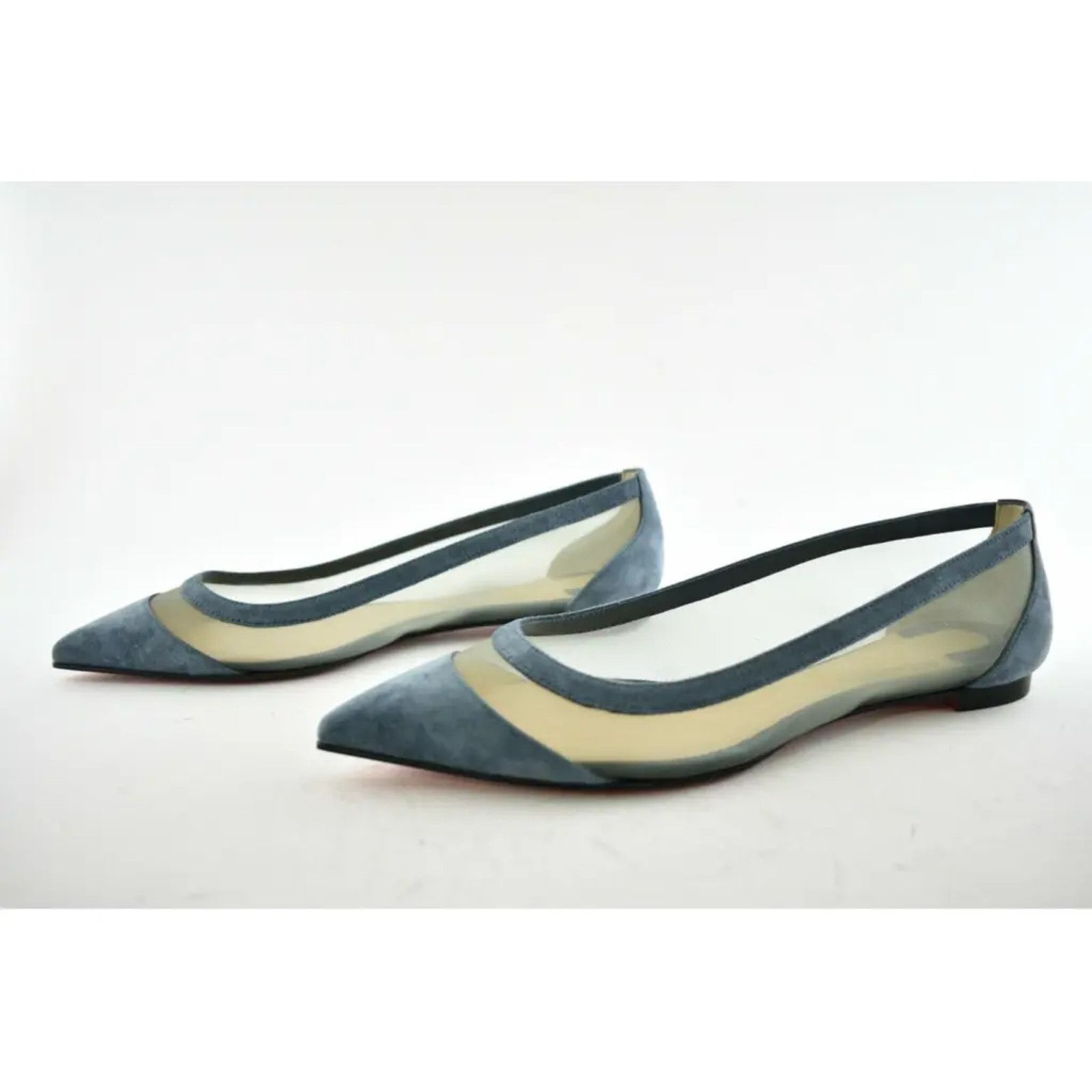 Christian Louboutin Christian Louboutin Galativi Blue Suede Mesh Pointed Size US 6.5 / IT 36.5 - 10 Thumbnail