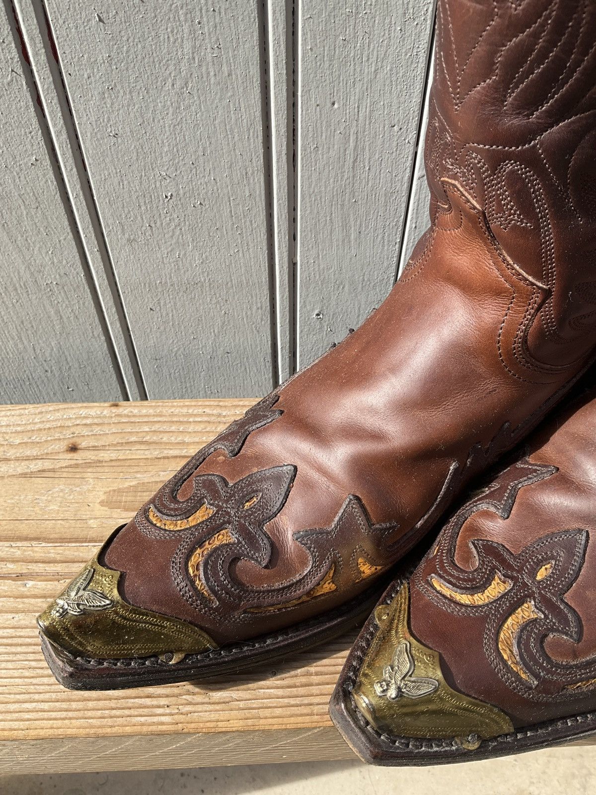Sendra Sendra cowboy boots gold/silver metal elements Size US 8.5 / EU 41-42 - 15 Thumbnail