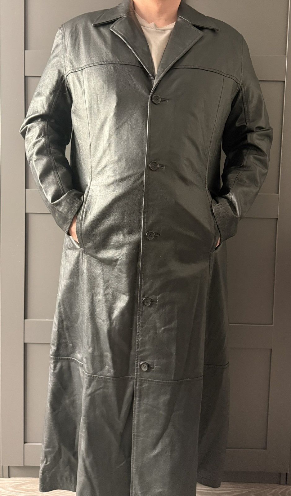 Warner Bros 2003 The Matrix Official Leather Trench Coat Warner Bros XL Size US XL / EU 56 / 4 - 10 Thumbnail