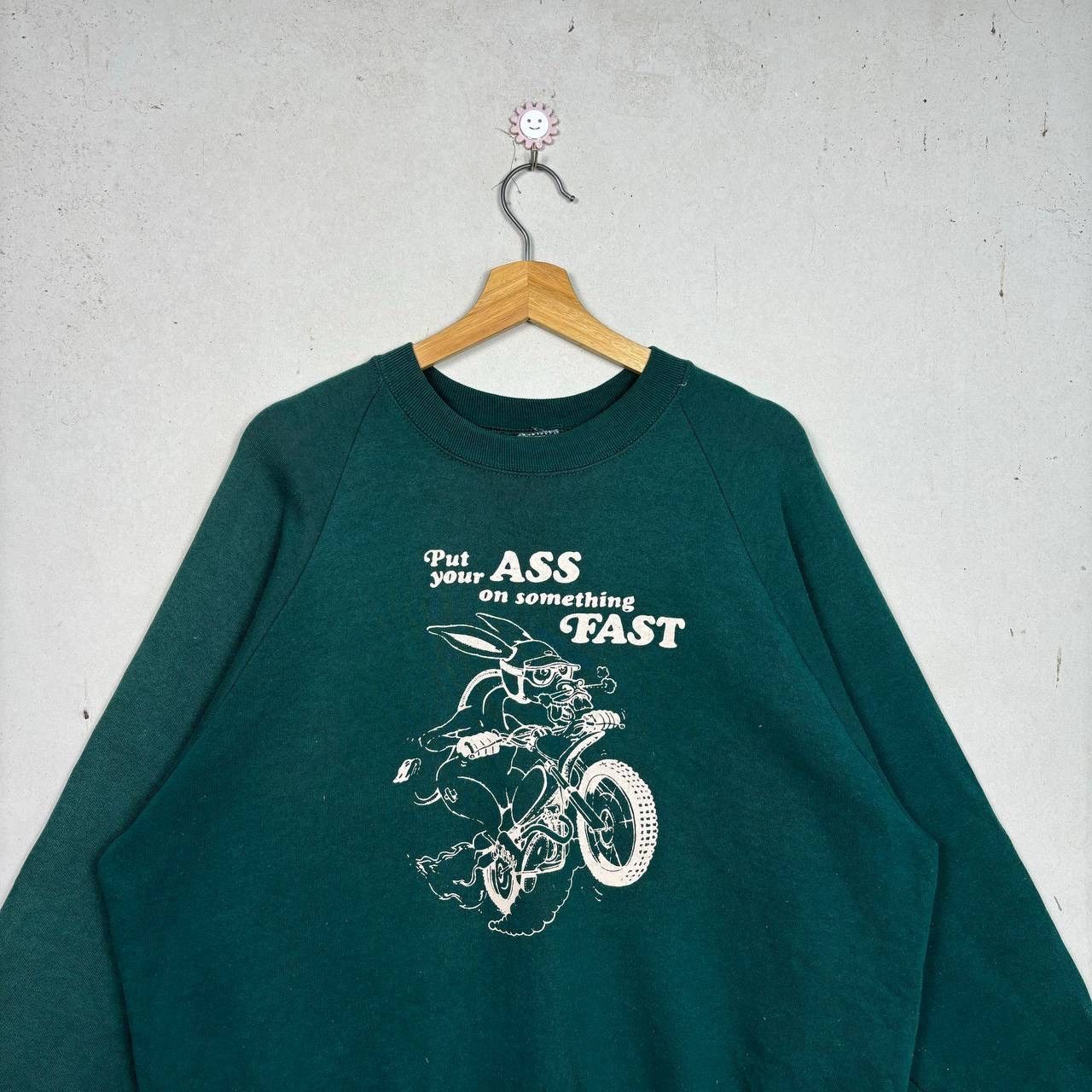 Fruit Of The Loom Vtg 90s FOTL Wording Graphic Sweatshirt XL USA Streetwear Size US XL / EU 56 / 4 - 3 Thumbnail