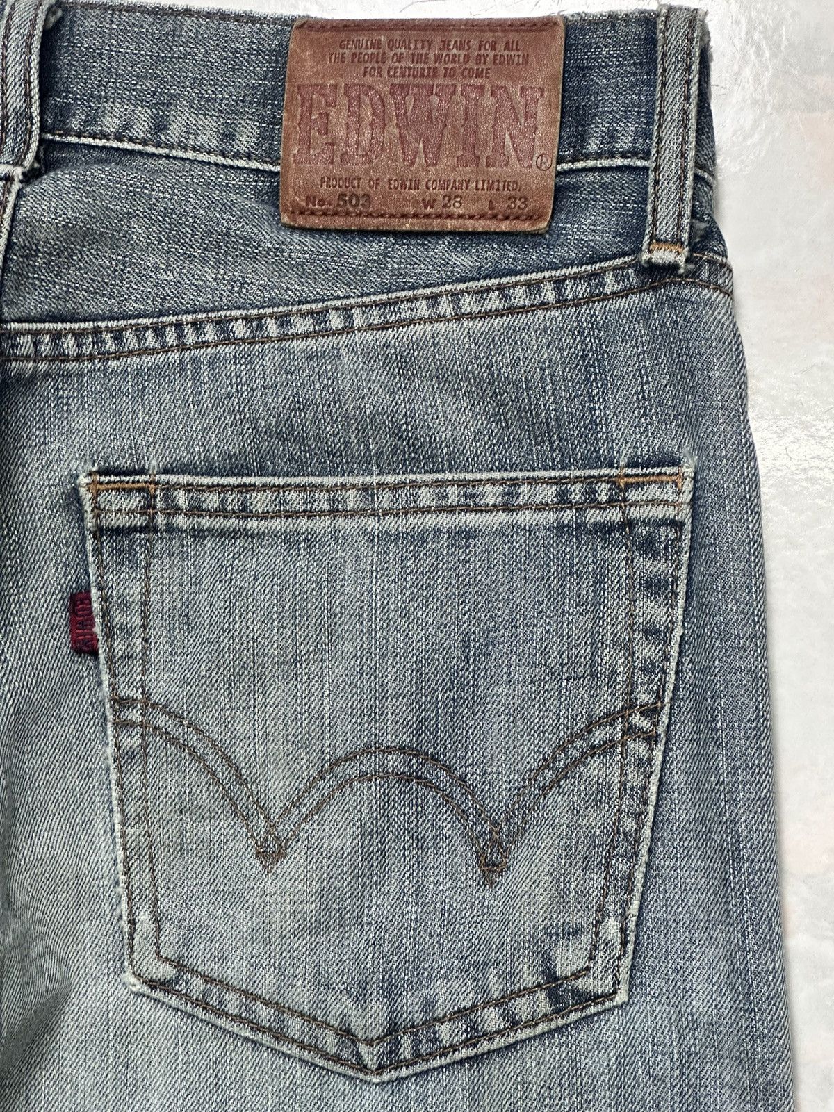 Edwin Edwin 503 Straight Cut Vintage Distressed look with Bluewash Size US 30 / EU 46 - 8 Thumbnail
