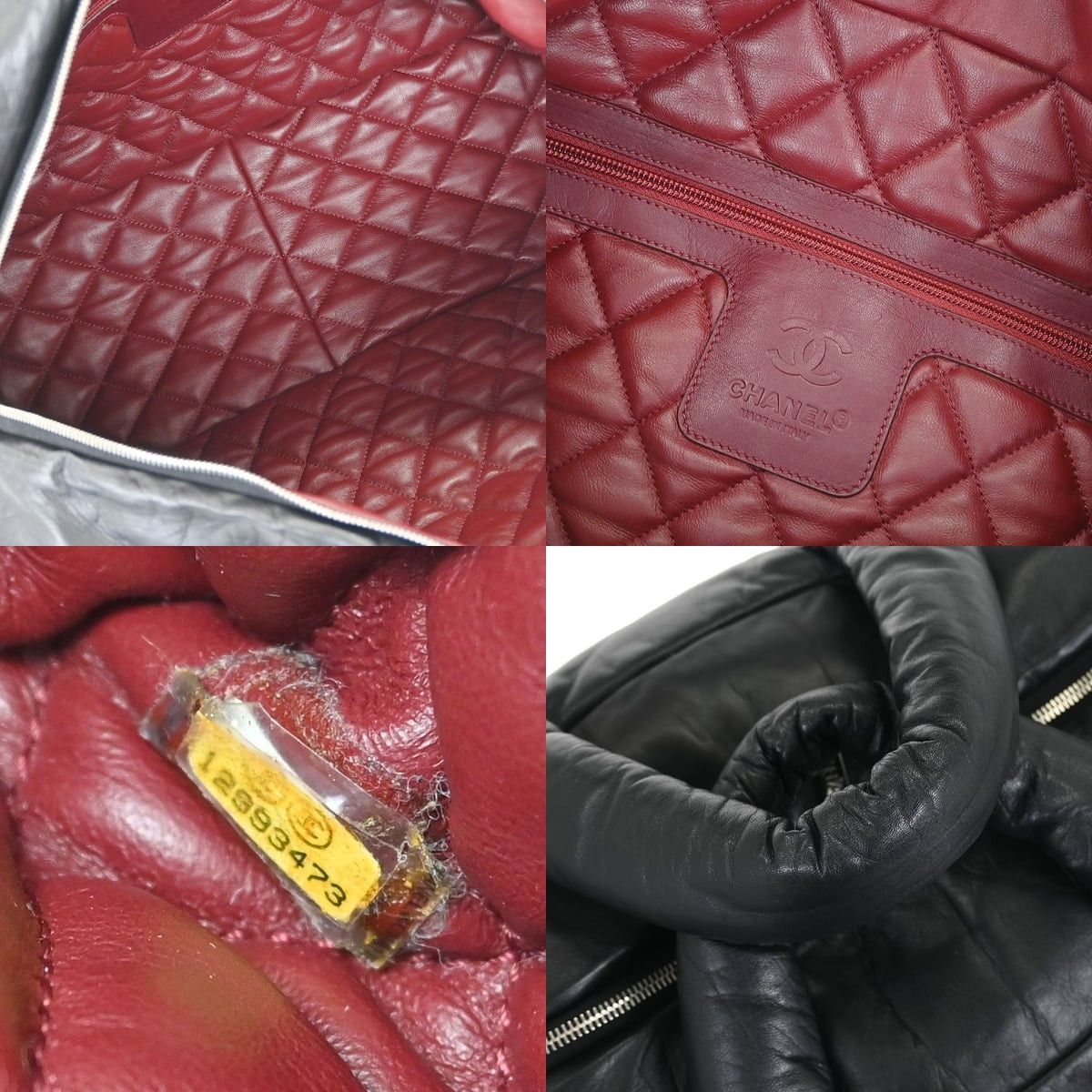Chanel Calfskin Coco Cocoon Boston Bag Black