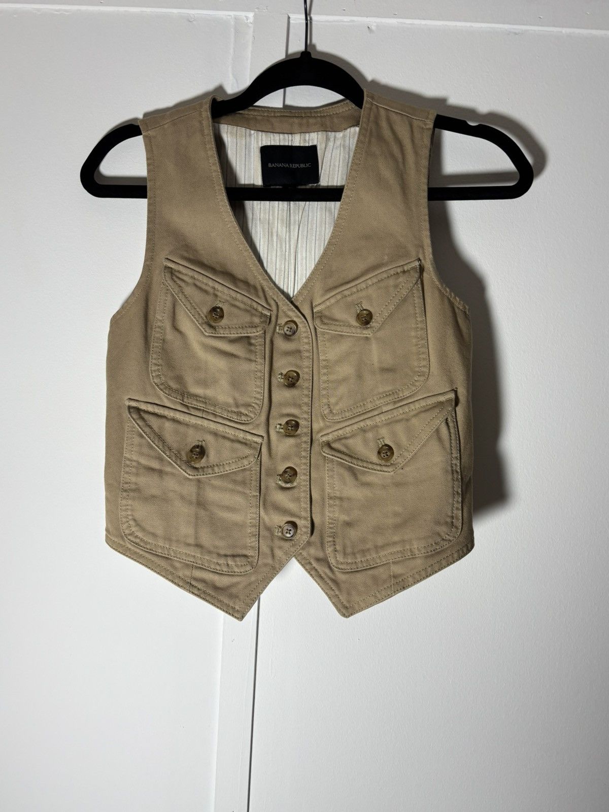 Banana Republic Banana Republic Tan Utility Vest Size XS / US 0-2 / IT 36-38 - 1 Thumbnail