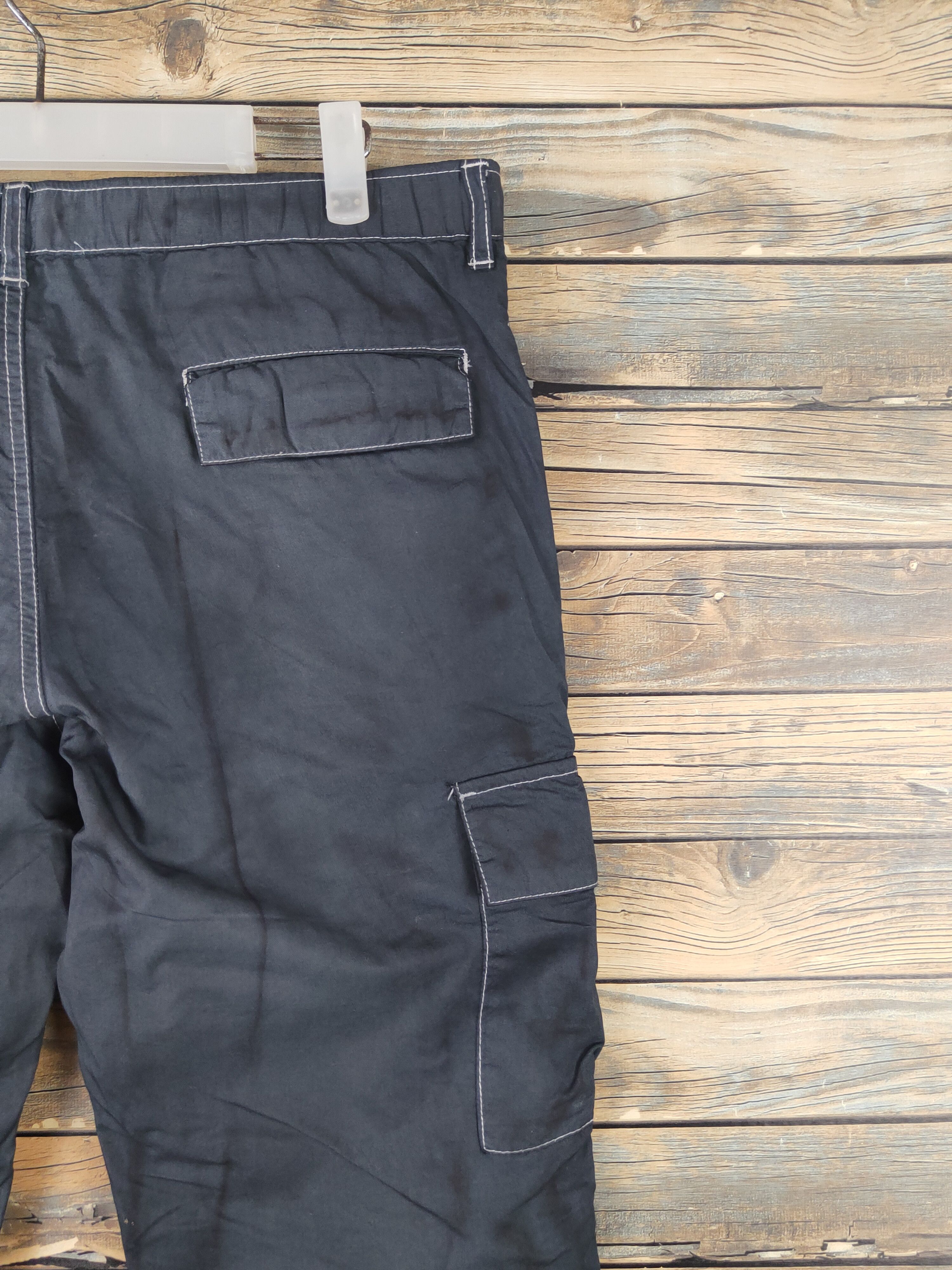 Japanese Brand DL Topvalu Black Multipocket Cargo Pants #46-093 Size US 32 / EU 48 - 10 Thumbnail