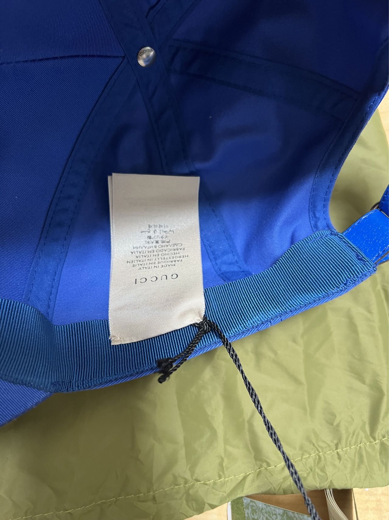 Gucci Gucci 100 Baseball Velcro Strap Cap Royal Blue/White Size ONE SIZE - 9 Thumbnail