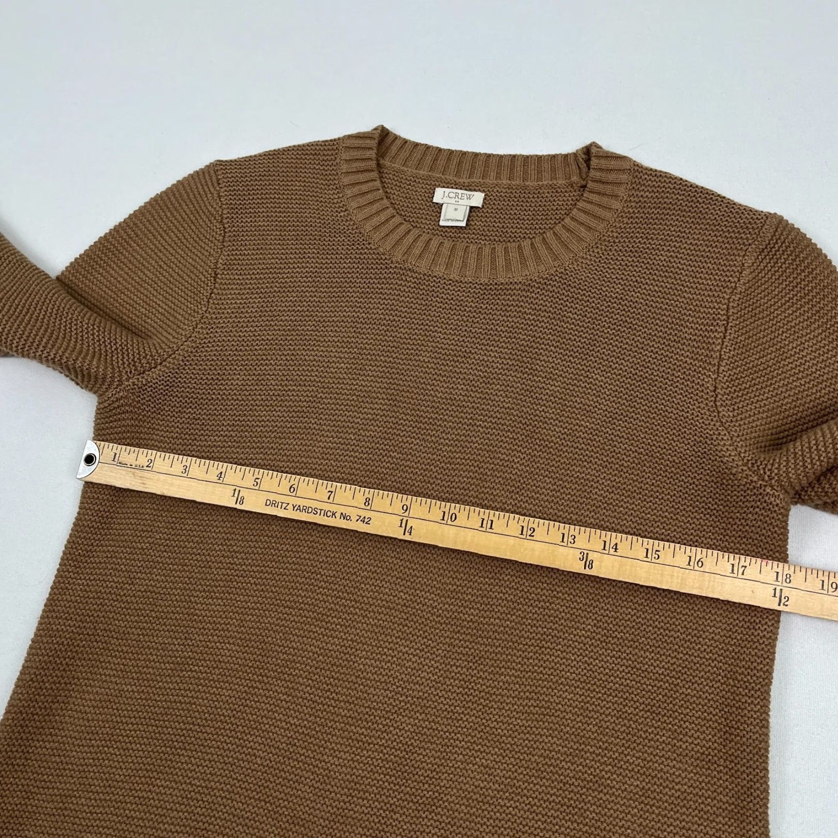 J.Crew J.CREW Sweater Women M Brown Knit Merino Wool Blend Crewneck Pullover Casual Knitwear Crew Neck Size M Brown Women Luxury Pullover 90s Classic Size M / US 6-8 / IT 42-44 - 5 Thumbnail