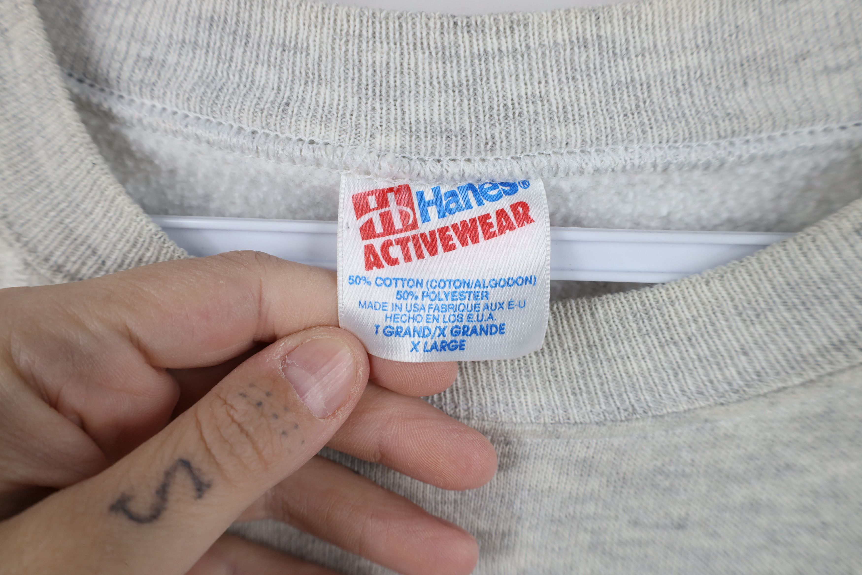 Vintage Vintage 90s Streetwear Michigan Sailing Sweatshirt Gray USA Size US XL / EU 56 / 4 - 4 Thumbnail