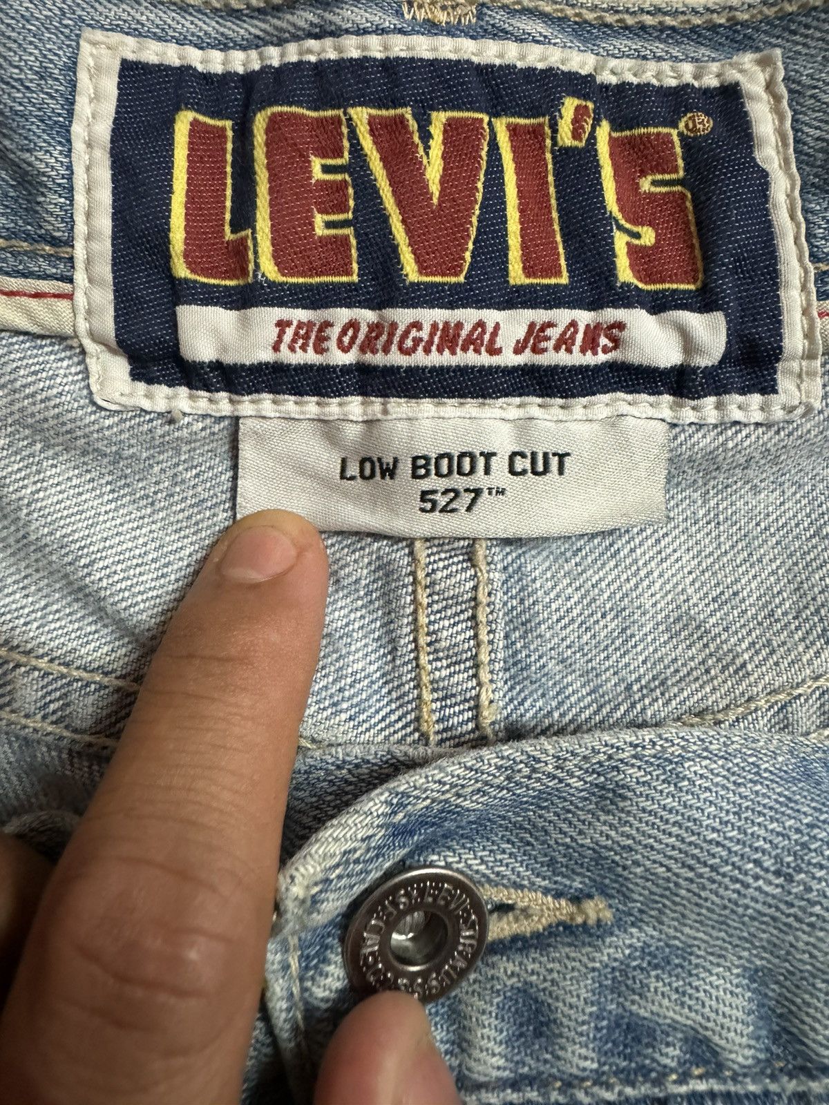 Levi's × Levi's Vintage Clothing × Vintage Vintage Levi's 527 Flared Bootcut Distressed Jeans Size US 33 - 16 Thumbnail
