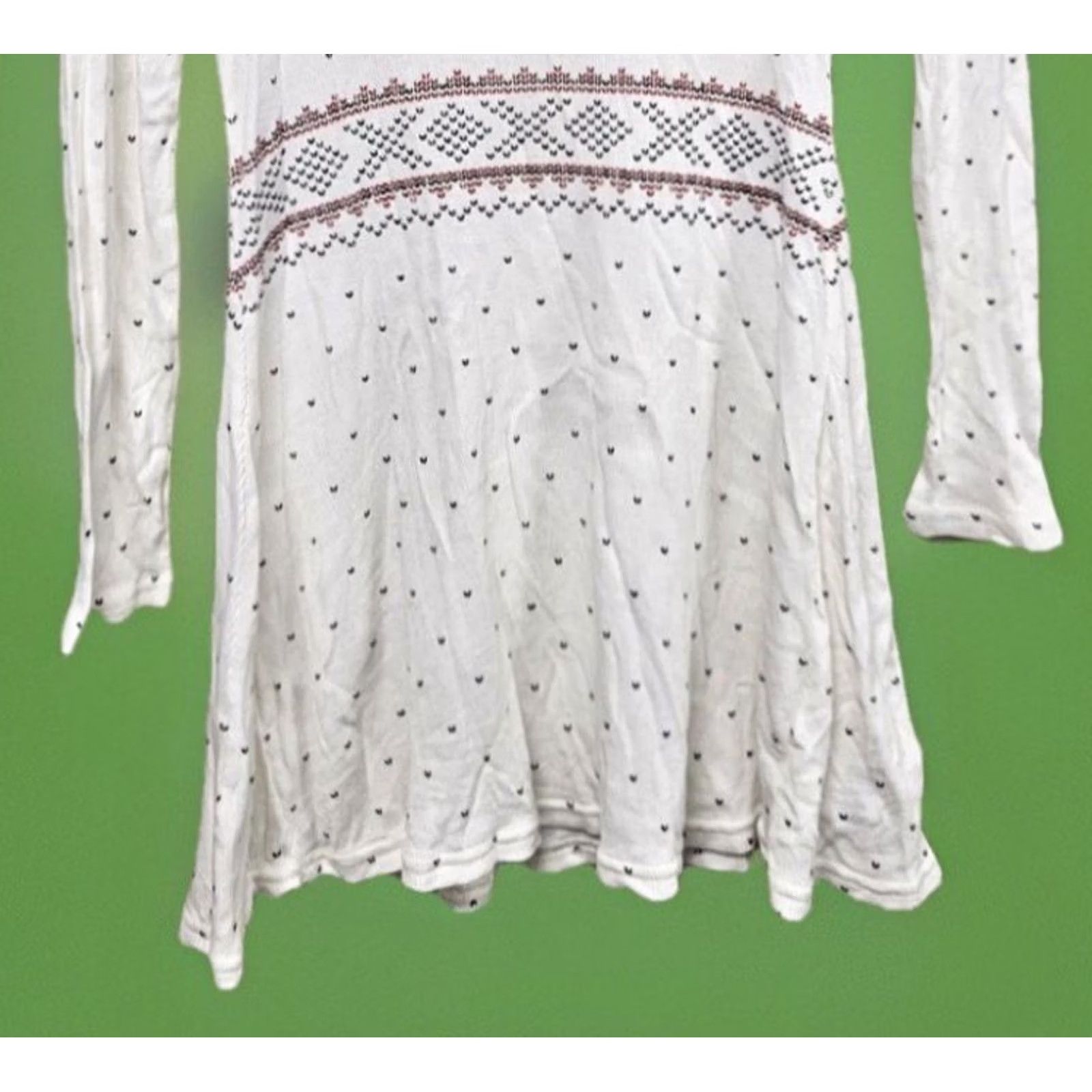 Ralph Lauren Polo Ralph Lauren Fair Isle Reindeer Tunic Thermal Sweater Dress Medium Women's Long Sleeve Cowl Neck White/Gray/Pink Holiday Winter Vintage No Size M / US 6-8 / IT 42-44 - 3 Thumbnail