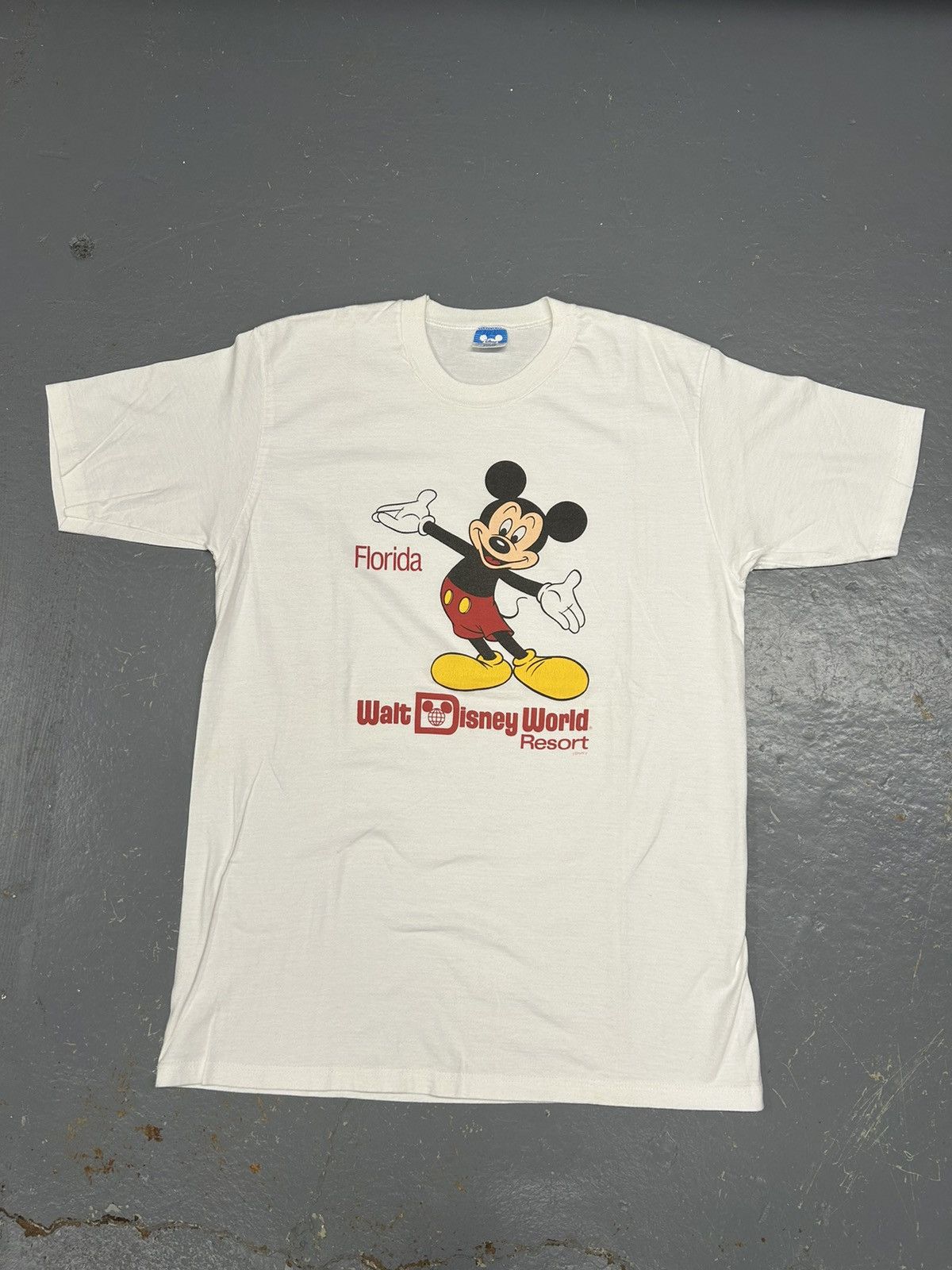 Disney Crazy Vintage 90s Mickey Mouse Disney World White Tee Shirt Size US L / EU 52-54 / 3 - 1 Thumbnail