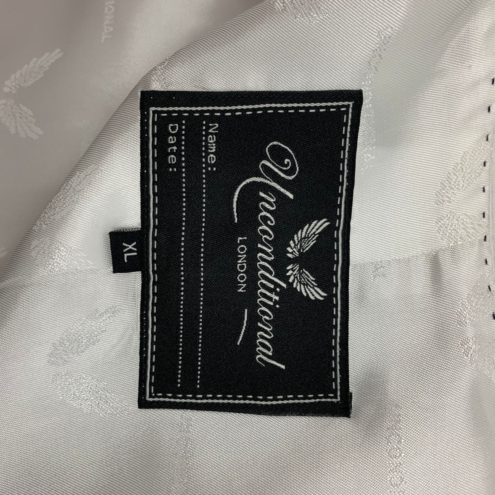 Unconditional UNCONDITIONAL White Wrinkled Acetate / Viscose Sport Coat Size 46R - 7 Thumbnail