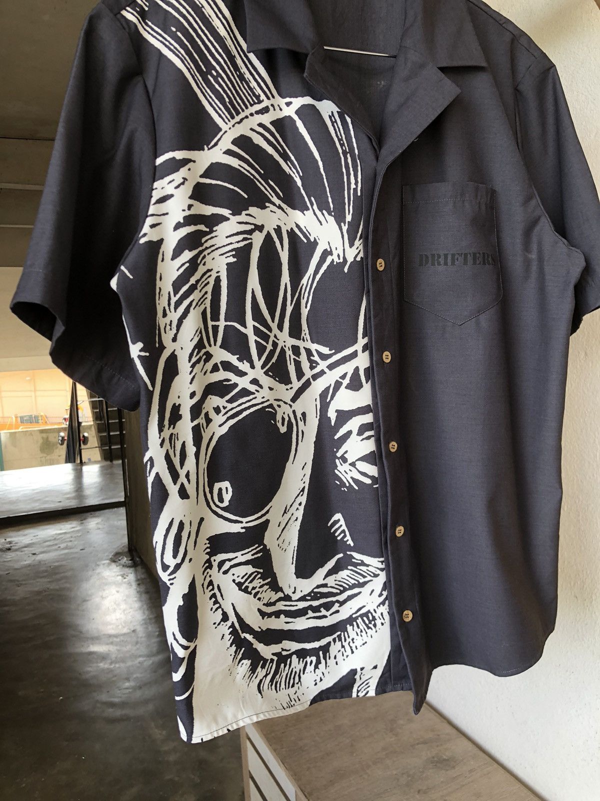 Anime Rare🔥 Drifters x Anime Oda Nobunaga Open Collar Shirt Size US XL / EU 56 / 4 - 5 Thumbnail