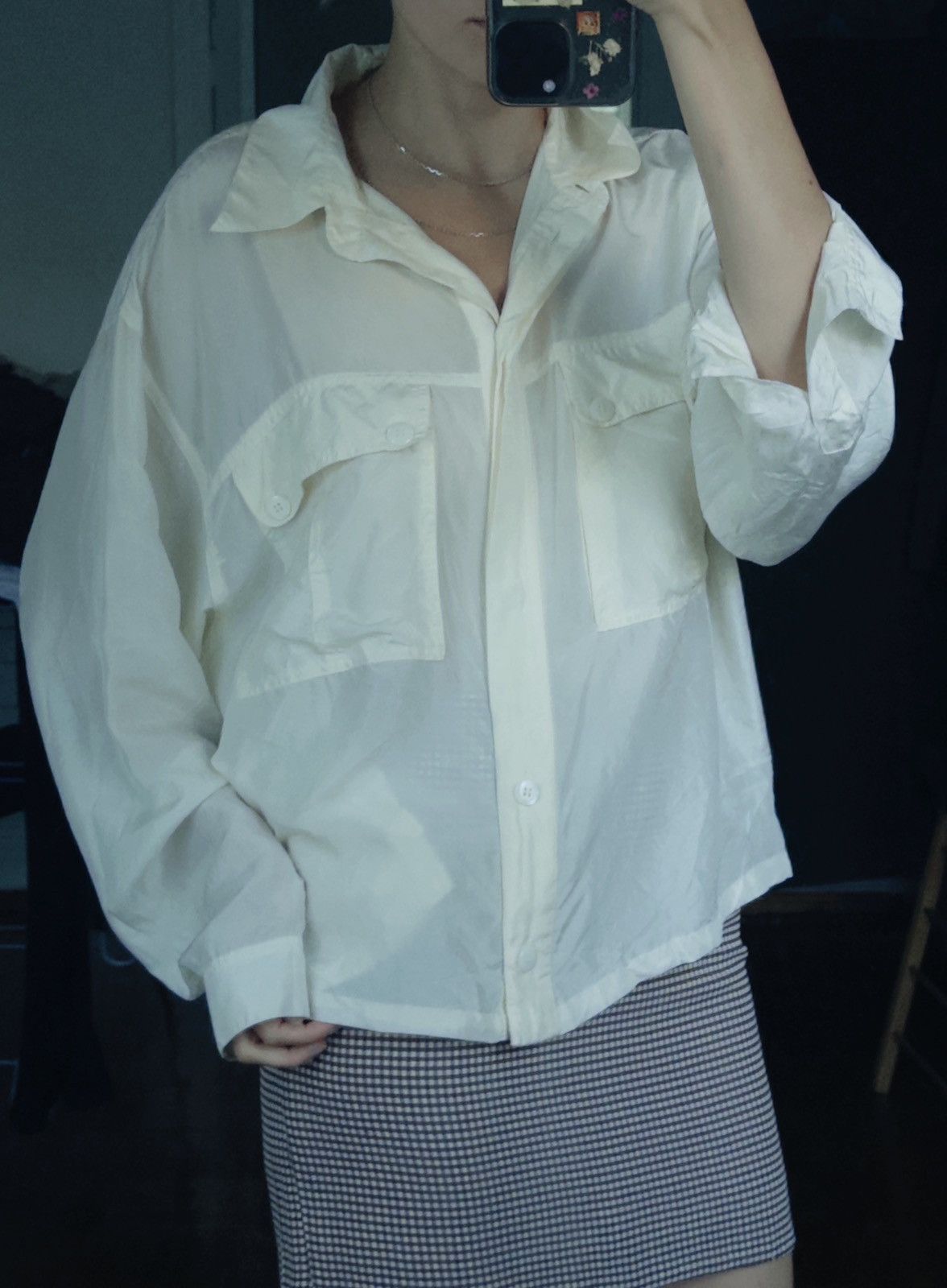 Vintage 100% Silk oversized shirt Size L / US 10 / IT 46 - 5 Thumbnail