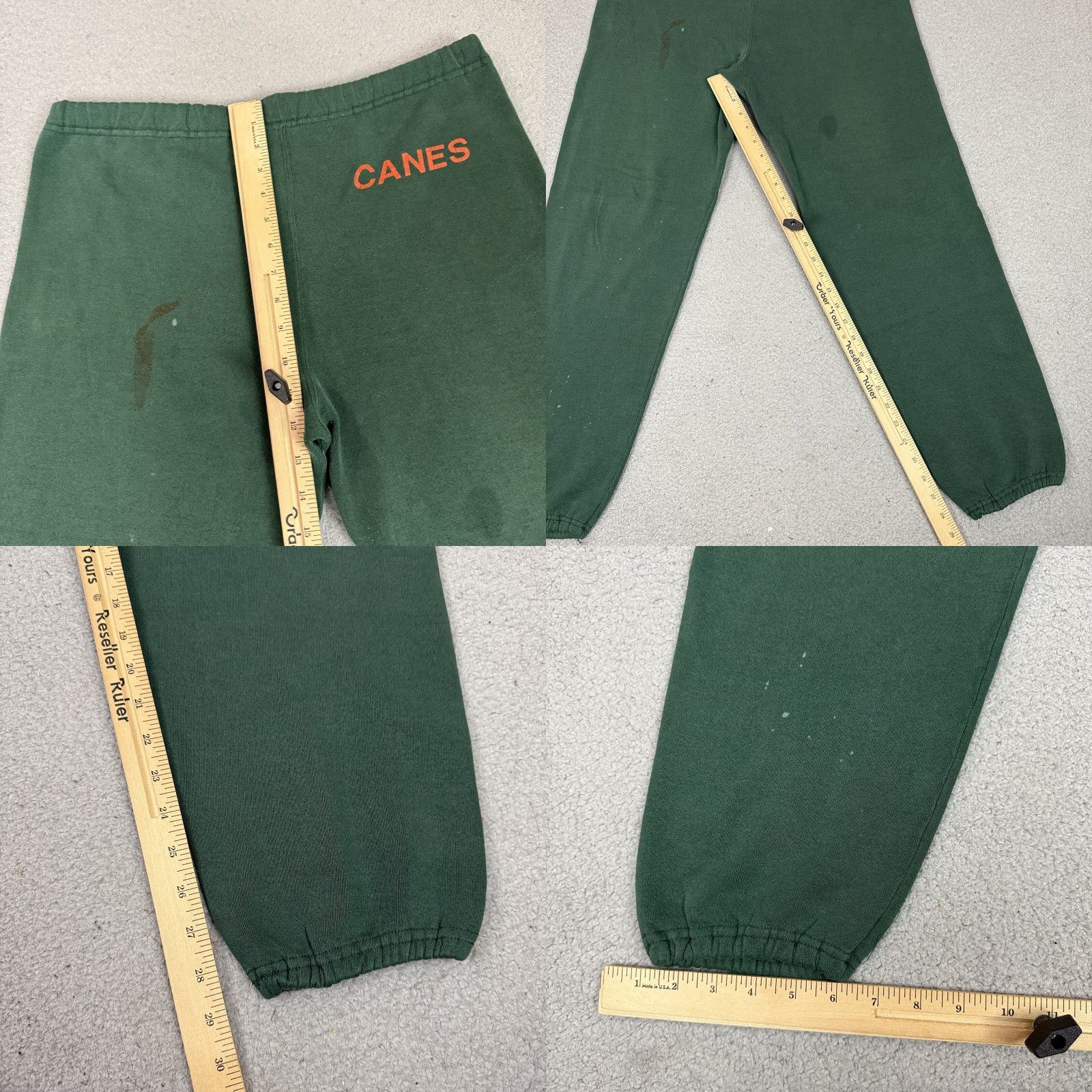 Russell Athletic VINTAGE Russell Athletic Sweatpants Adult M Green Miami Hurricanes 80s Retro Sports Mens Size US 31 - 9 Thumbnail