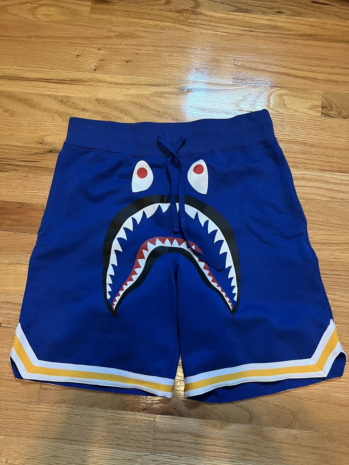 Sweat Shorts Bape Shorts Boys BAPE Blue Shark Sweat Shorts (Size M)