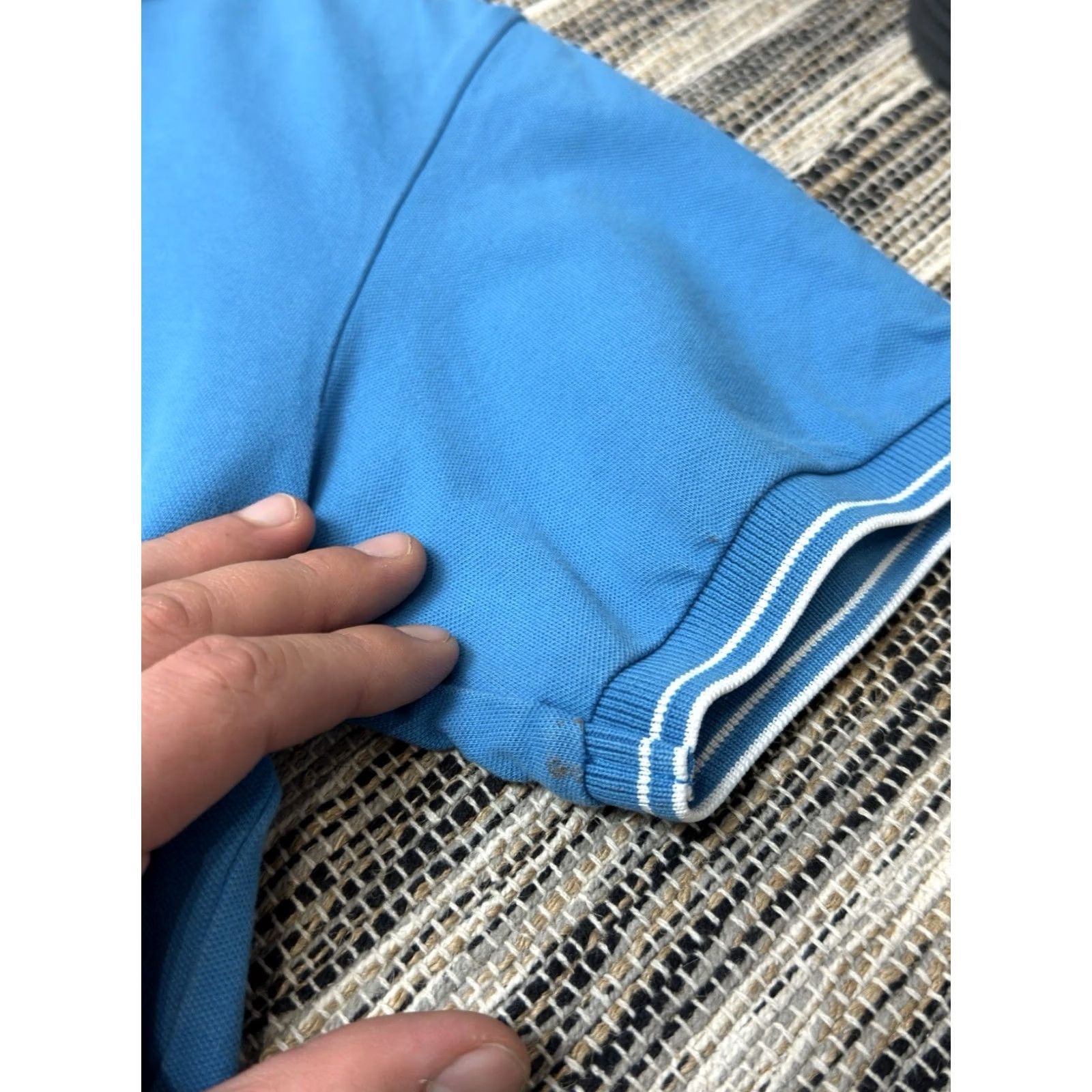 Stone Island STONE ISLAND Polo Shirt Slim Fit Blue Casual Men XL Junior S Slim Fit Stone Island 90s Classic Europe City Hype Polo Mens Size US S / EU 44-46 / 1 - 6 Thumbnail