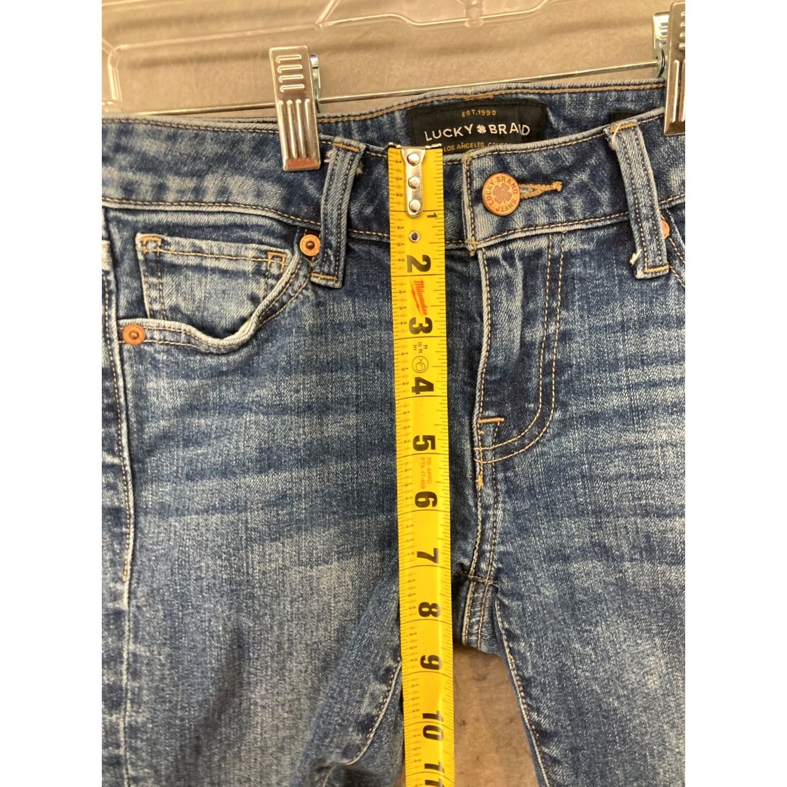 Lucky Brand Lucky Brand Lolita Skinny Jeans 00 24 Blue Crop Raw Hem Denim Woman Slim 5-Pocket Modern Bohemian Size 24" / US 00 / IT 34 - 4 Thumbnail
