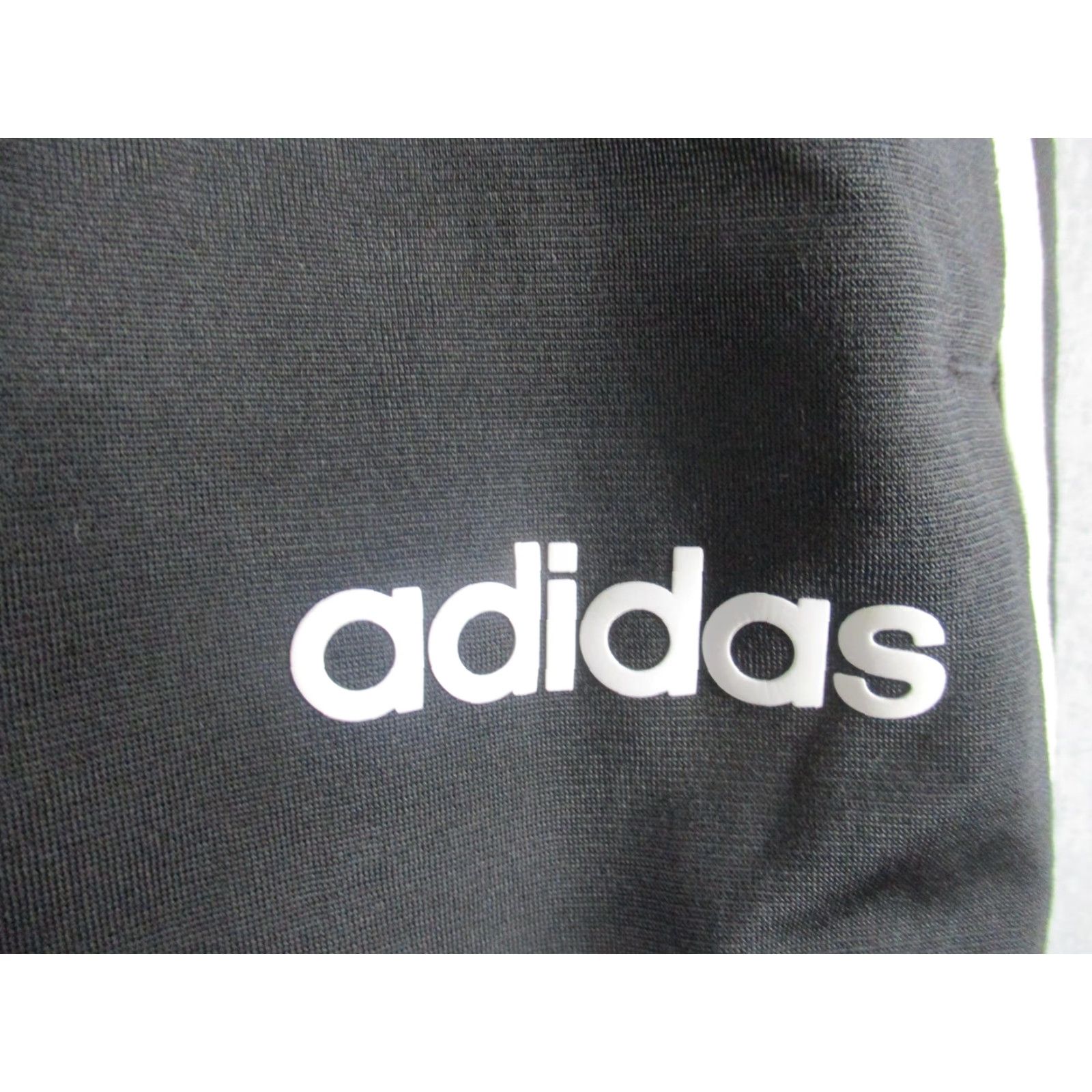 Adidas Adidas Mens 3XLT Black Primegreen Side Stripe Track Pants - Drawstring Waist, Pockets, Elastic - Big & Tall Mens Size US 39 - 2 Thumbnail