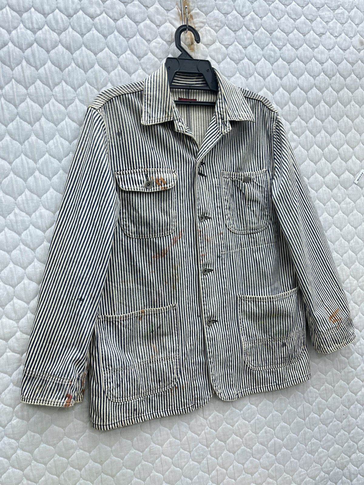 Johnbull 🔥🔥🔥ARCHIVE VINTAGE JOHN BULL HICKORY STRIPE CHORE JACKET Size US M / EU 48-50 / 2 - 3 Thumbnail