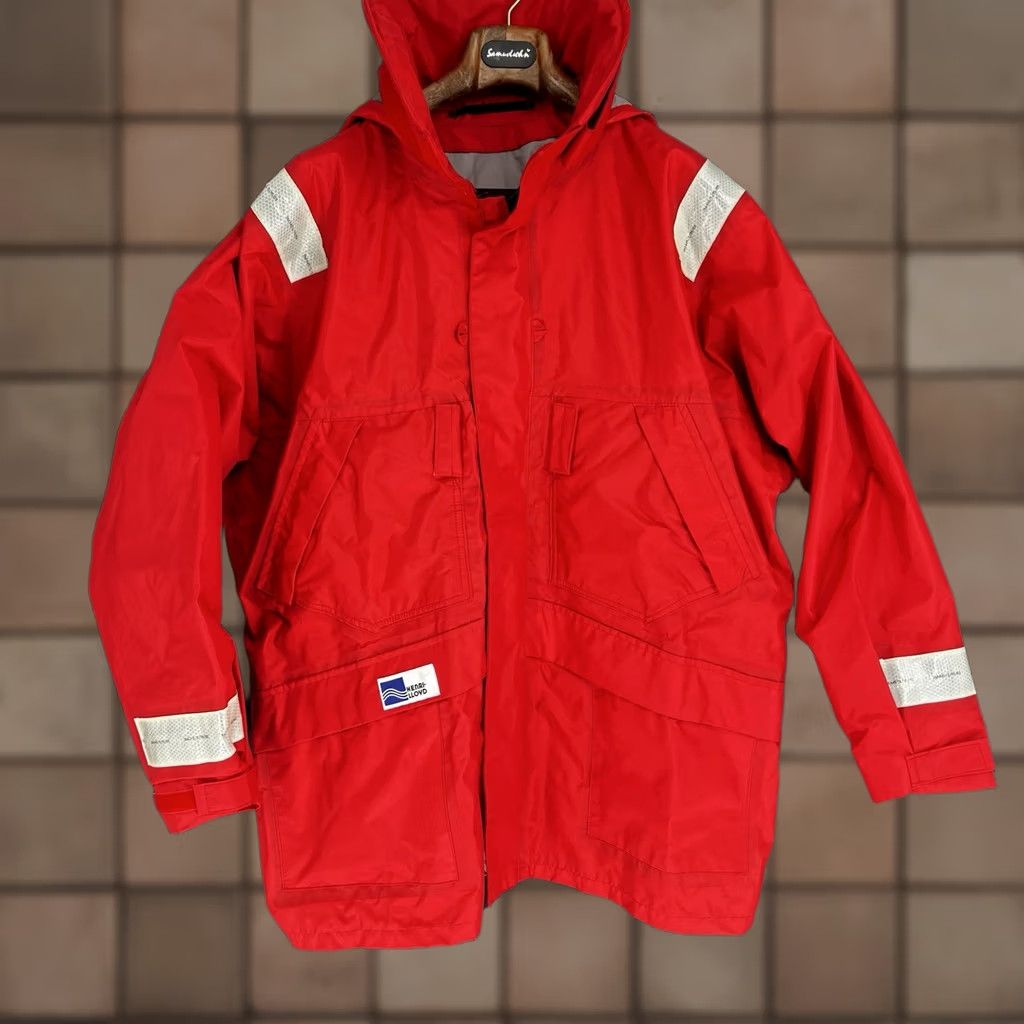 Henri Lloyd VINTAGE Henri Lloyd Sailing Nautical Jacket Full Zip 2XL Red Hooded Buckle Logo Zipper Waterproof Reflective Pockets Men Jacket Size US XXL / EU 58 / 5 - 1 Thumbnail
