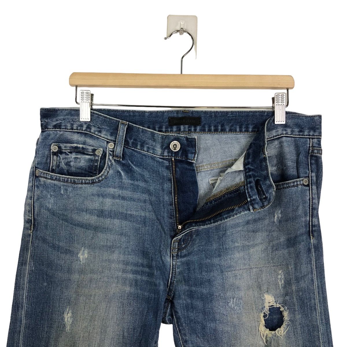 Japanese Brand 🔥RARE PUNK STYLE DISTRESSED DENIM UNIQLO JEANS JAPAN MADE Size US 34 / EU 50 - 11 Thumbnail