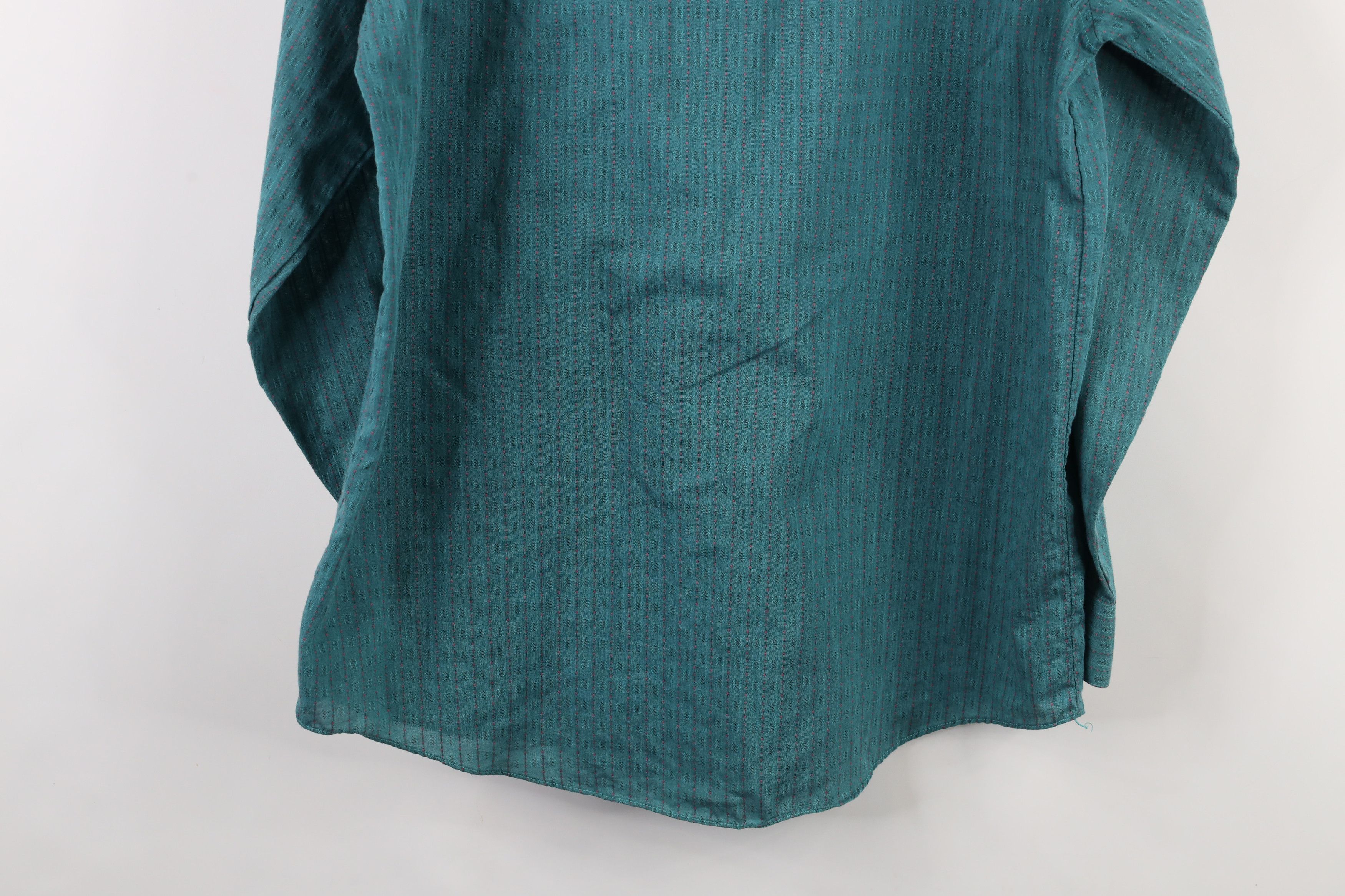 Vintage Vintage 90s Streetwear Needle Striped Collared Button Shirt Size US L / EU 52-54 / 3 - 13 Thumbnail