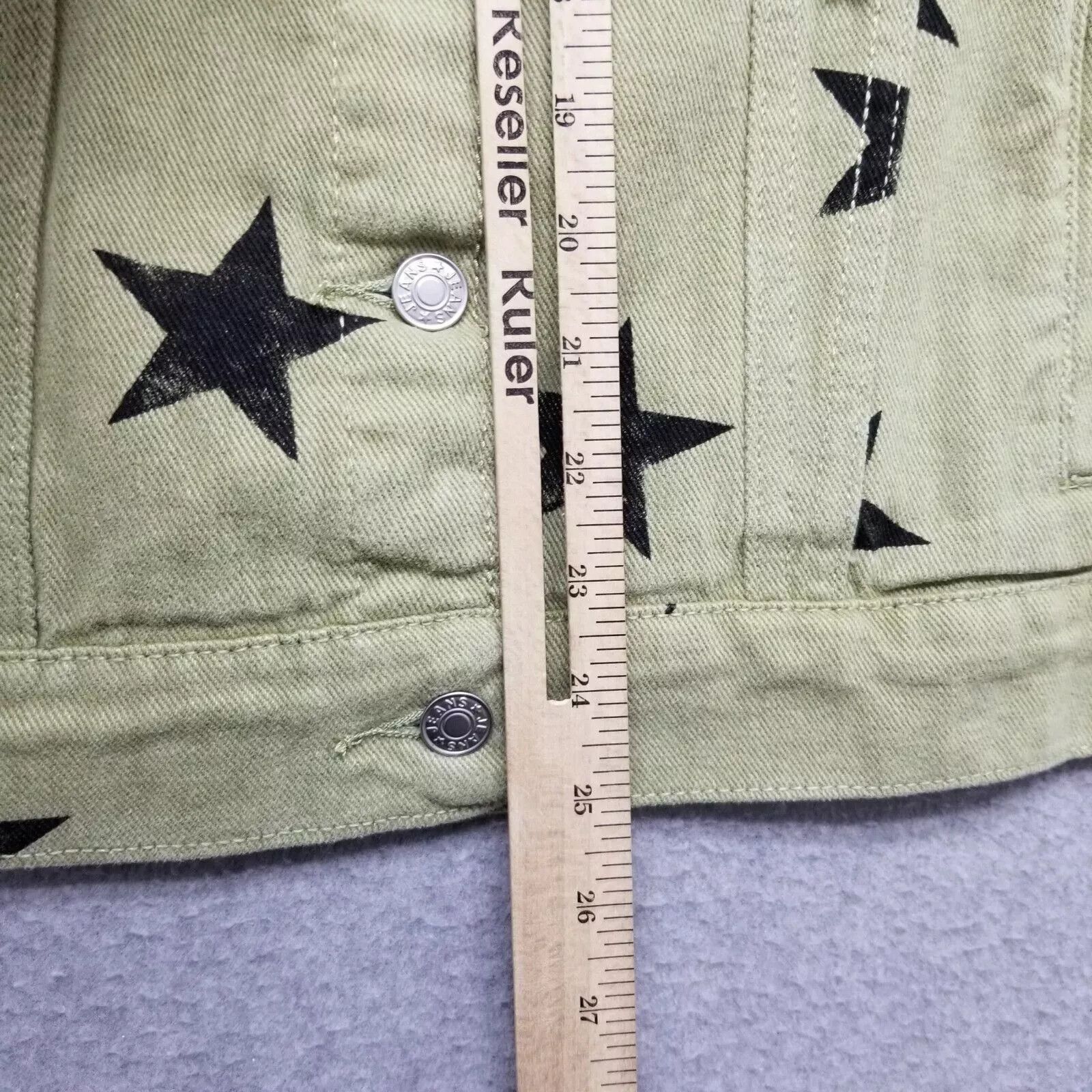 Other Zayla Jacket Womens Large Green Stars Denim Distressed Size L / US 10 / IT 46 - 5 Thumbnail
