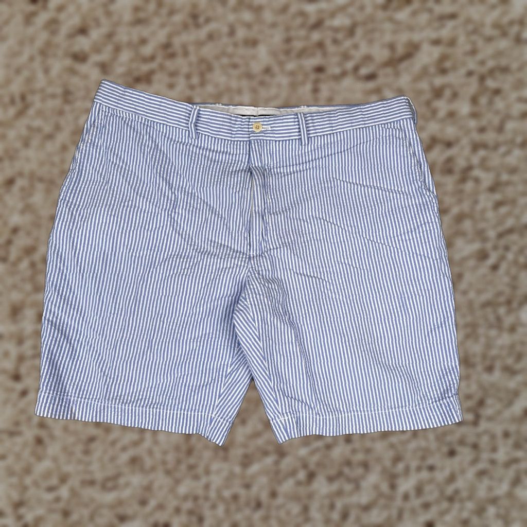 Polo Ralph Lauren Polo Golf Ralph Lauren Shorts Mens 40 Blue Striped Seersucker Chino Casual Polo Ralph Lauren Shirt? Size US L / EU 52-54 / 3 - 1 Thumbnail