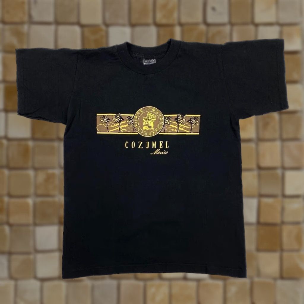 Other COZUMEL MEXICO Souvenir Graphic Spellout T-Shirt Medium Black Men's Shirt 2000s Size US M / EU 48-50 / 2 - 1 Thumbnail