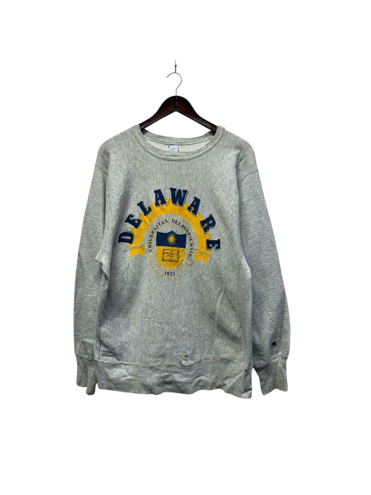 Champion Vintage champion reverse weave delawar university distressed Size US L / EU 52-54 / 3 - 1 Thumbnail