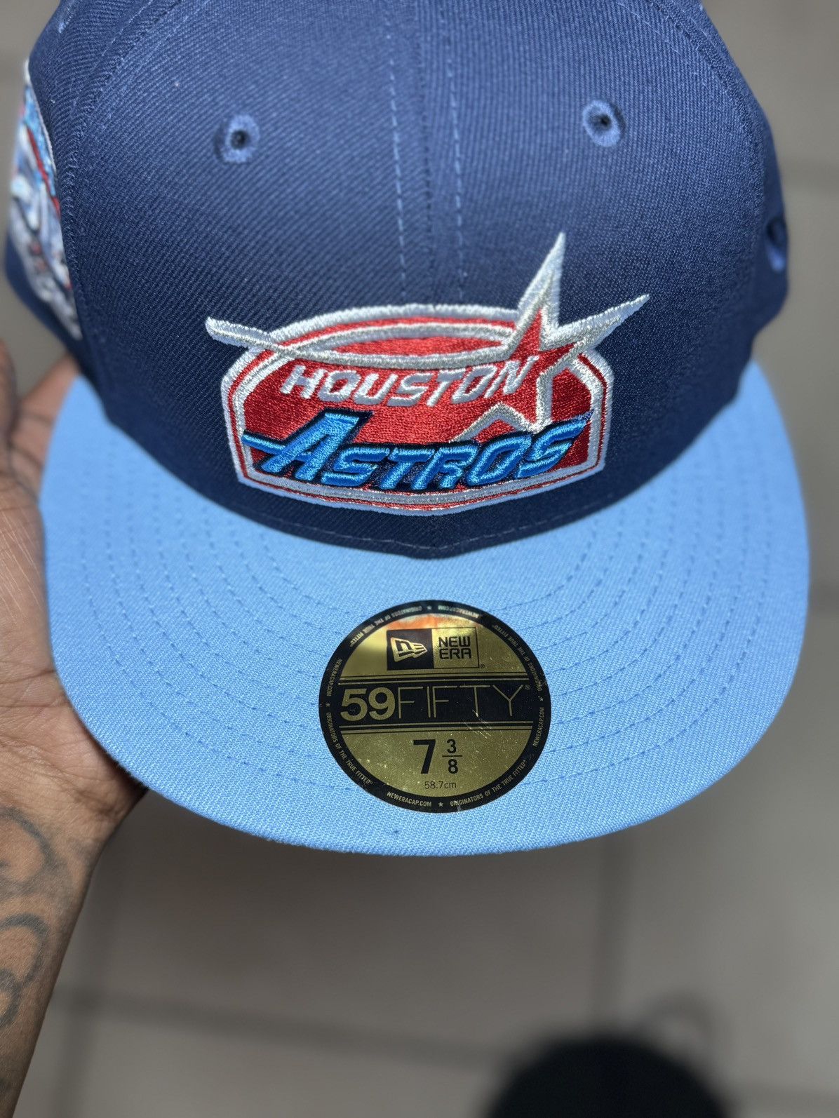 Hat Club × New Era 7 3/8 Hat Club Cool Fashion Rockets Crossover Astros Fitted Size ONE SIZE - 3 Thumbnail