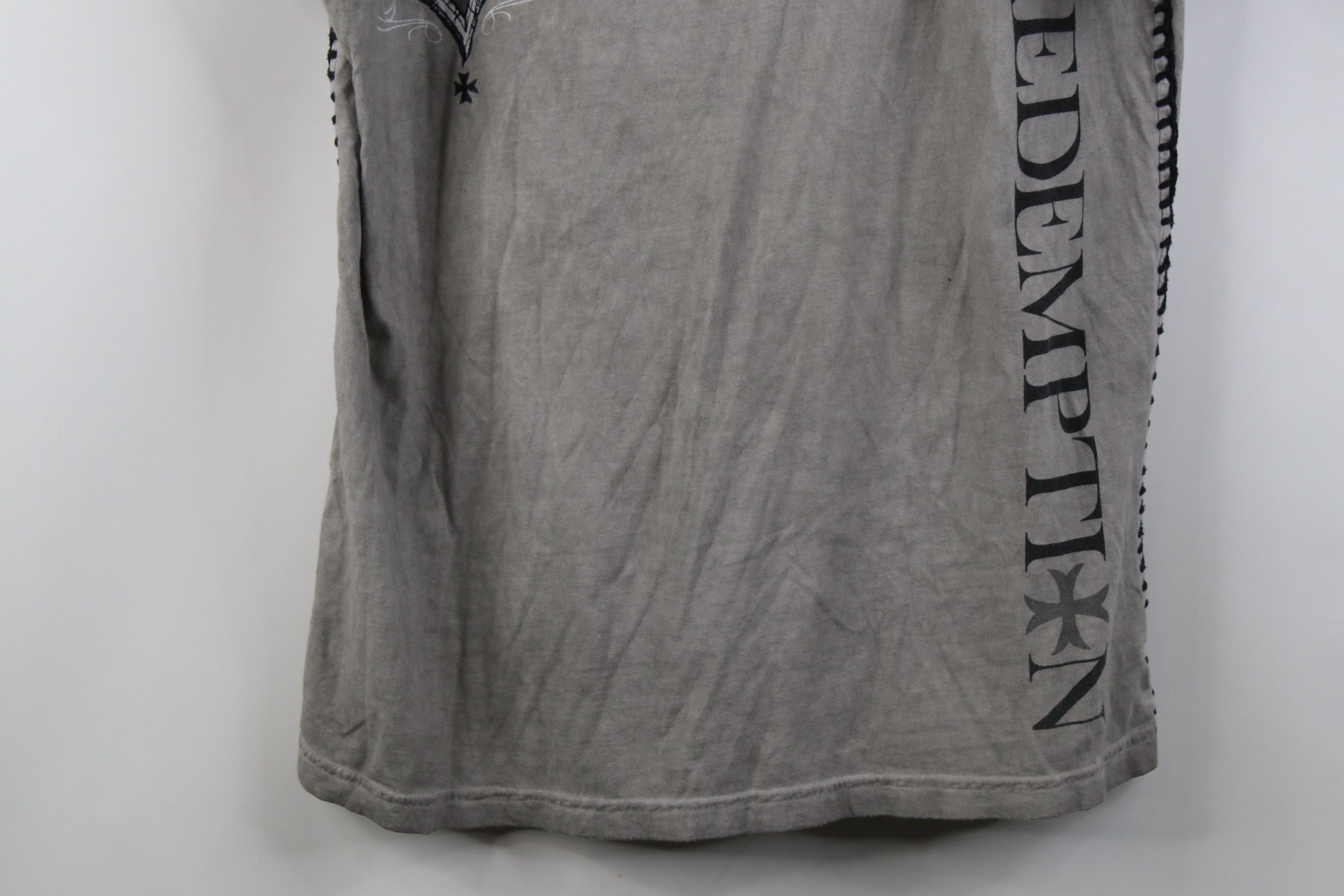 Vintage Y2K Streetwear Cross Stonewash UFC MMA Fighting T-Shirt Gray Size US L / EU 52-54 / 3 - 3 Thumbnail