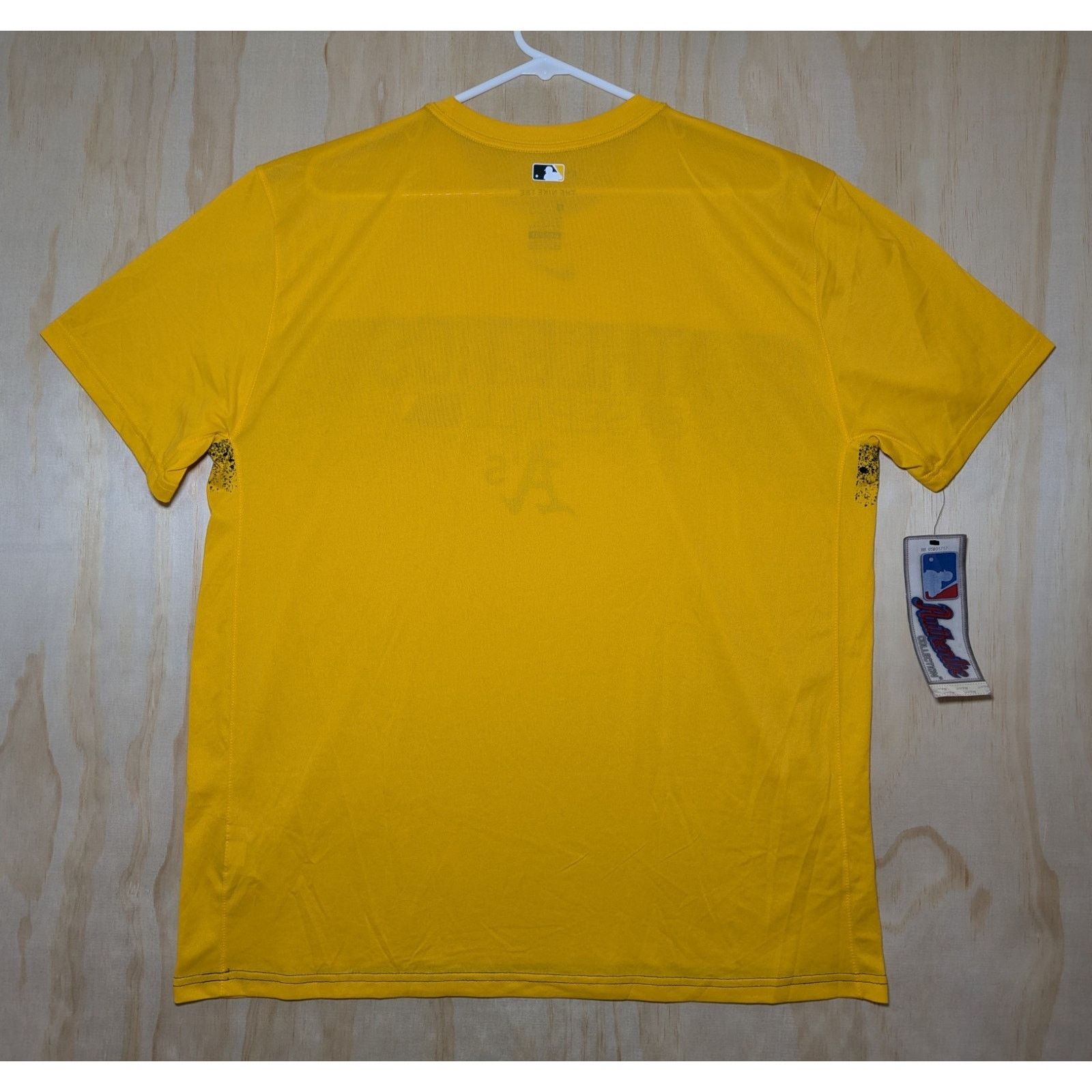 Nike Nike Men's XL Oakland Athletic Dri-FIT Crew Shirt Yellow Size US XL / EU 56 / 4 - 4 Thumbnail