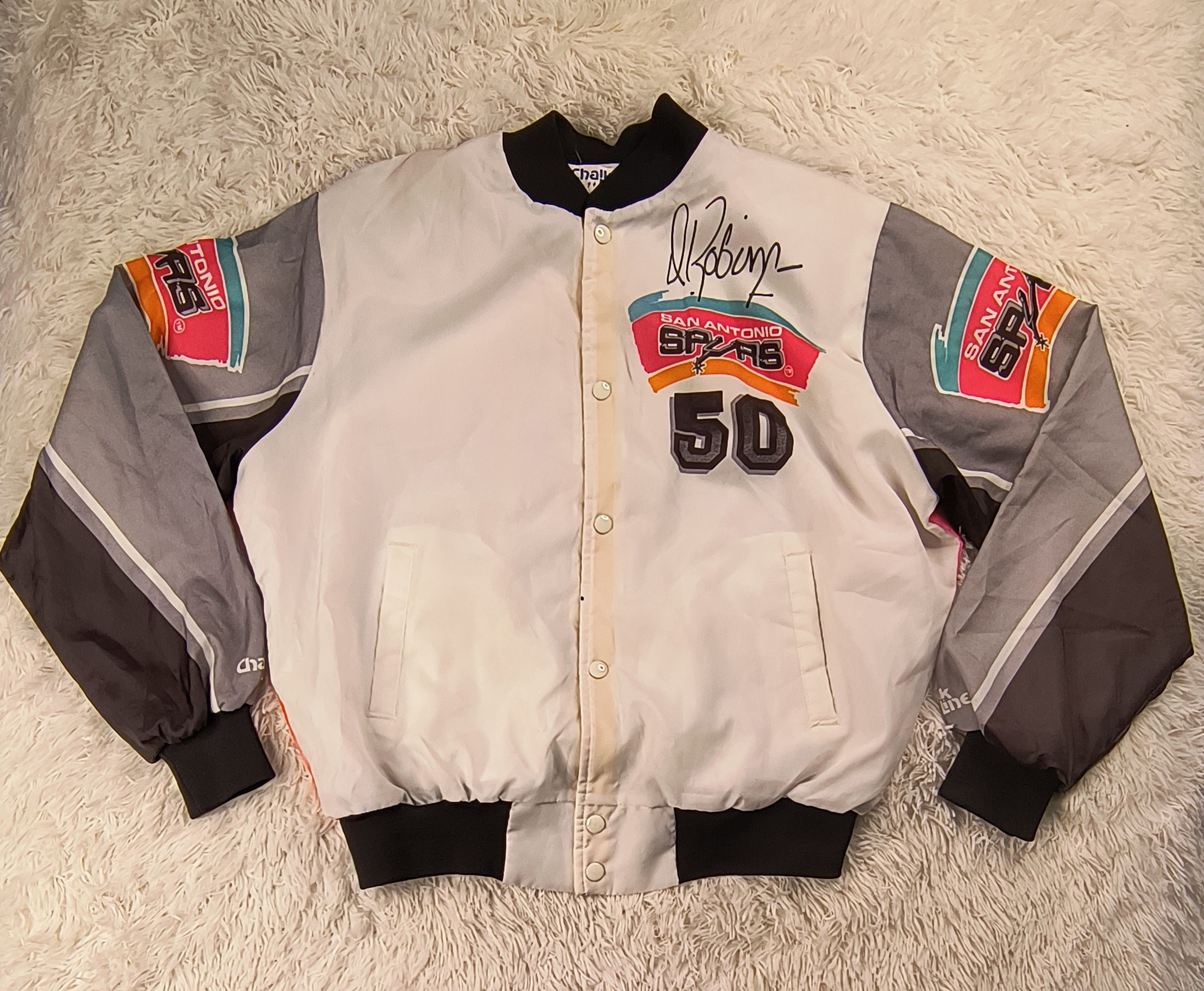 Chalk Line Vintage San Antonio Spurs David Robinson jacket Size US L / EU 52-54 / 3 - 2 Thumbnail